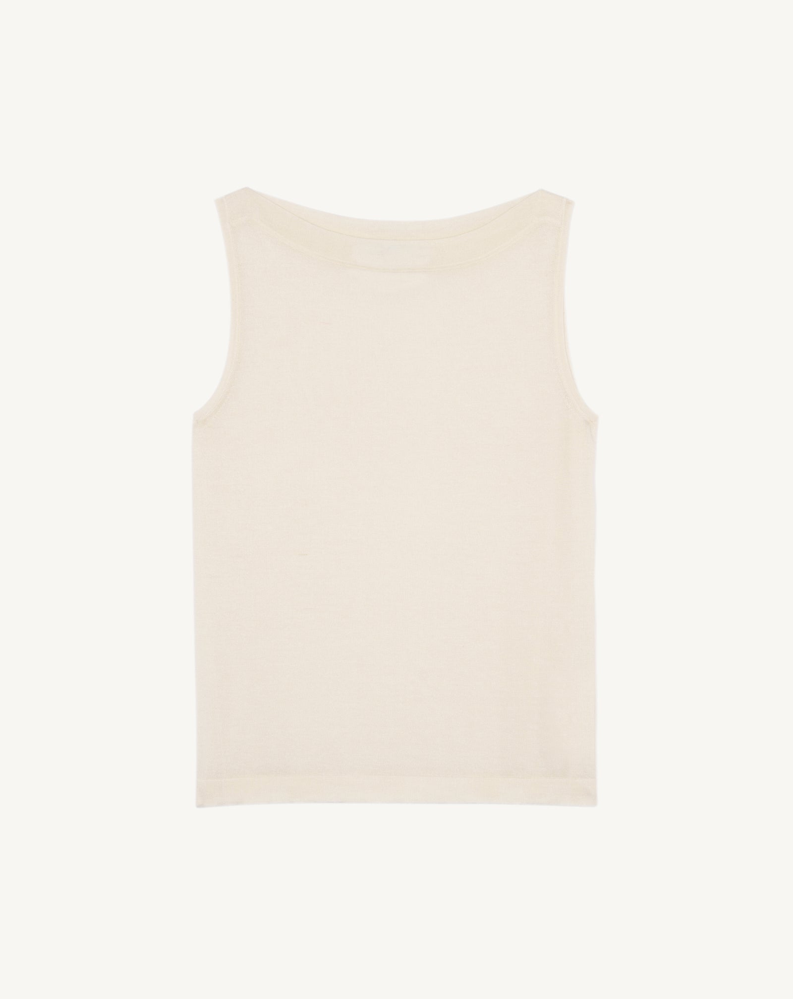 Débardeur col bateau-NATUREL-70% cachemire 30% soie