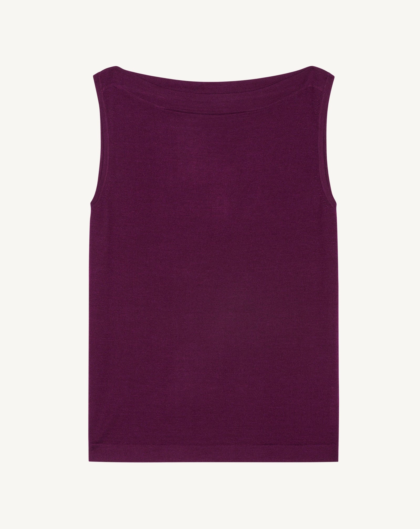 Débardeur col bateau-OXALIS-70% cachemire 30% soie