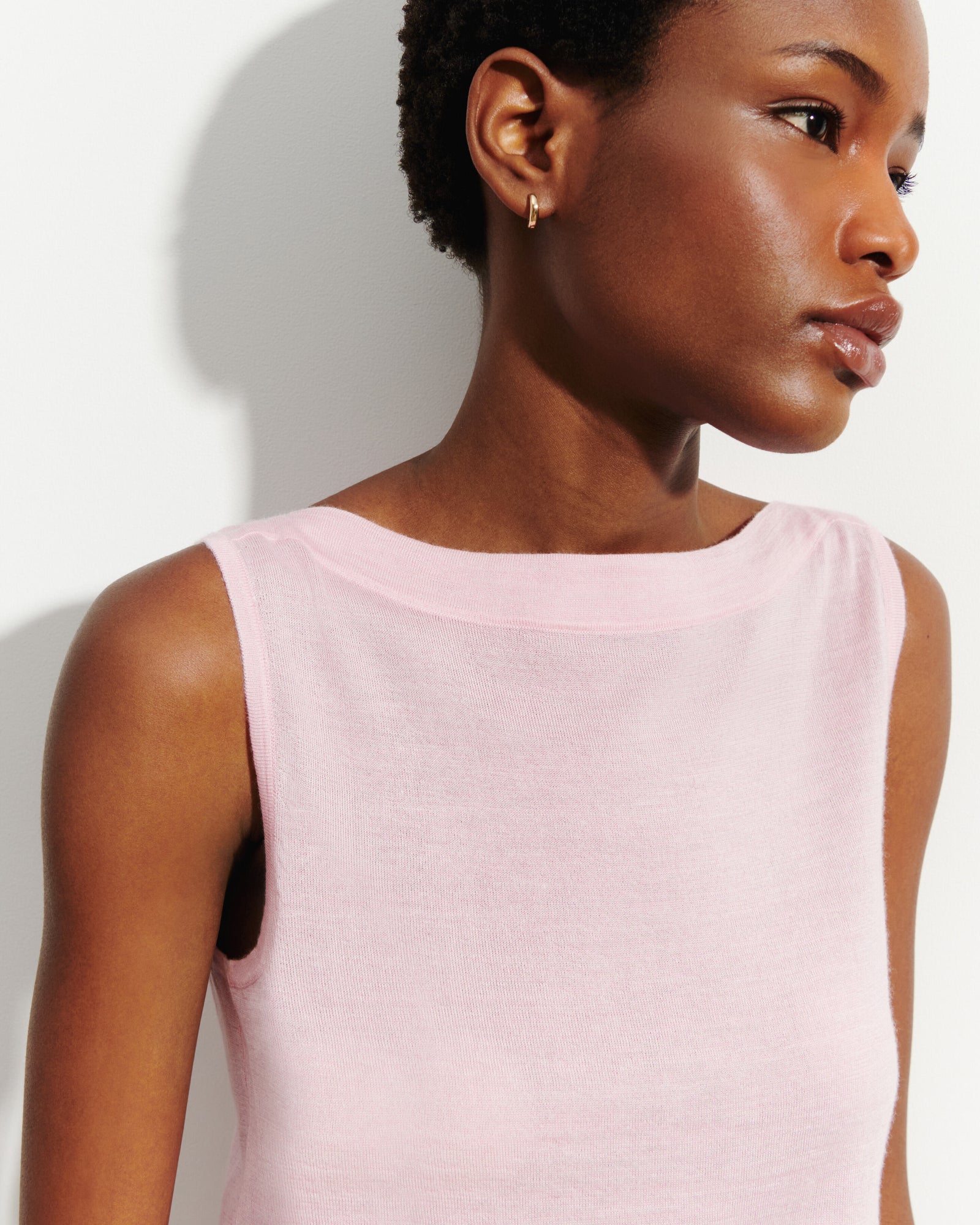 Débardeur col bateau-SAKURA-70% cachemire 30% soie