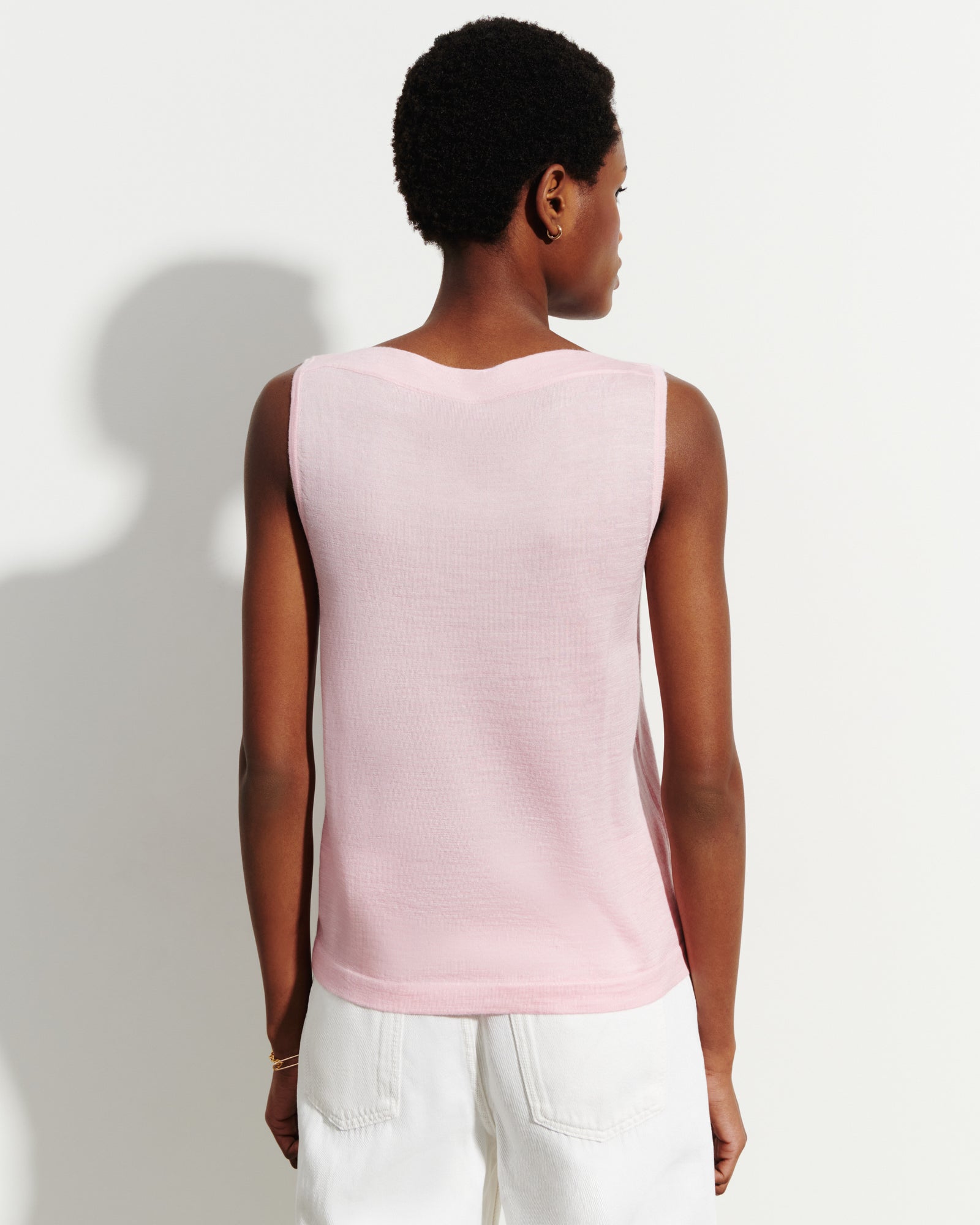 Débardeur col bateau-SAKURA-70% cachemire 30% soie