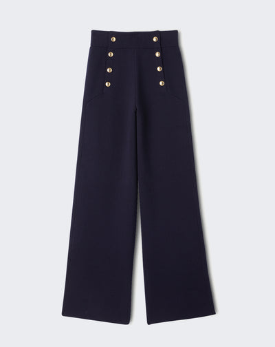 Pantalon milano coton cachemire-MARINE-80% COTON 14% CACHEMIRE 6% ELASTANE