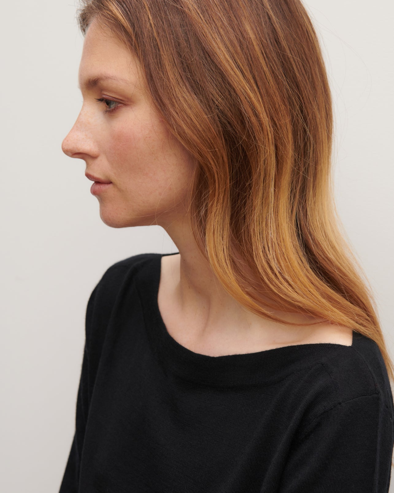 Col bateau ultrafin-NOIR-100% cachemire