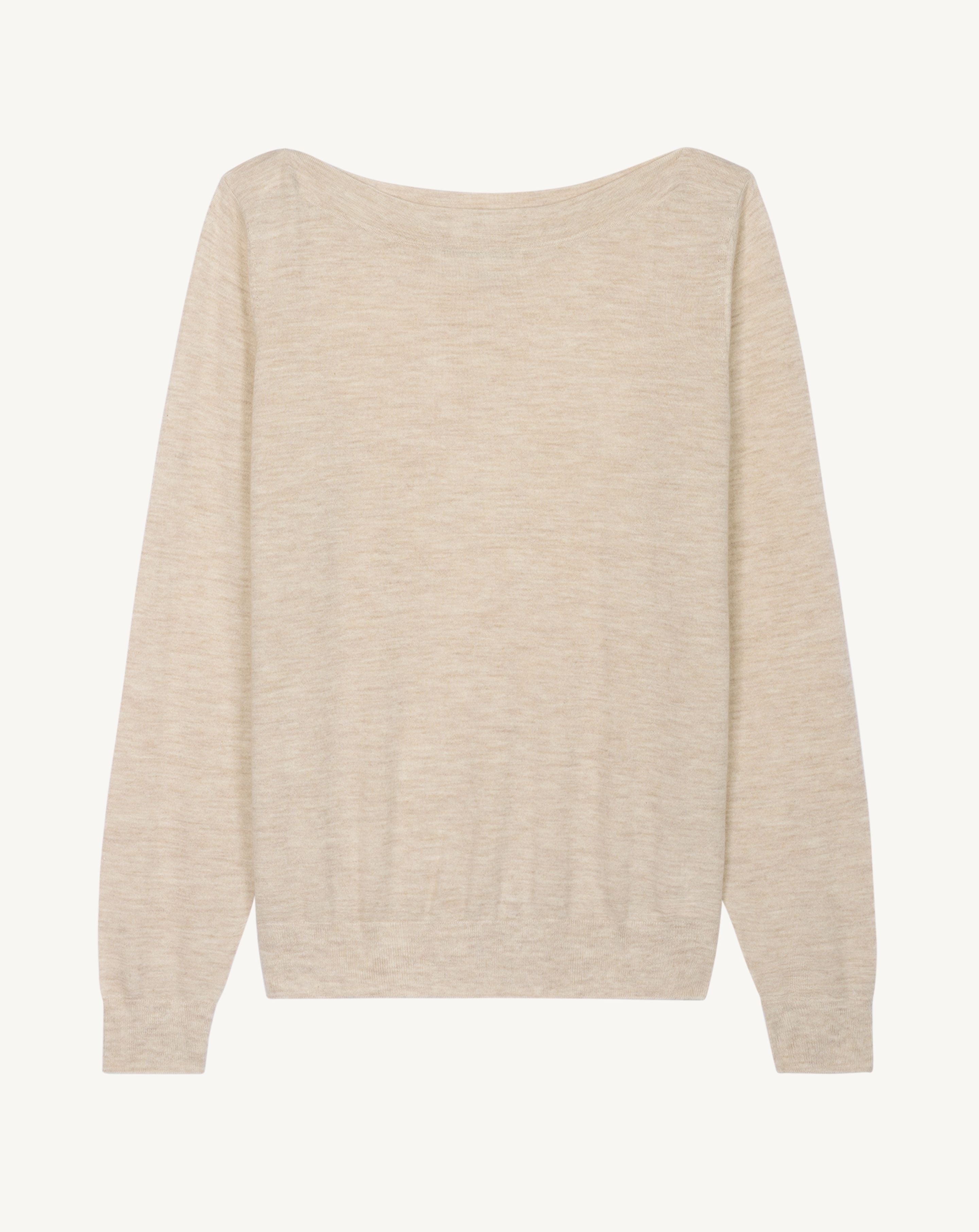 Col bateau ultrafin-TOURTERELLE-100% cachemire