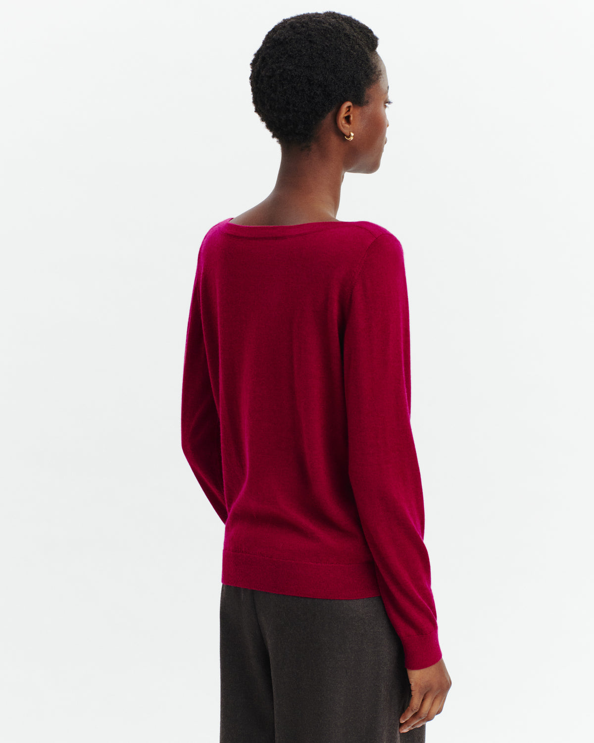 Pull col bateau Fanny-POURPRE-100% cachemire