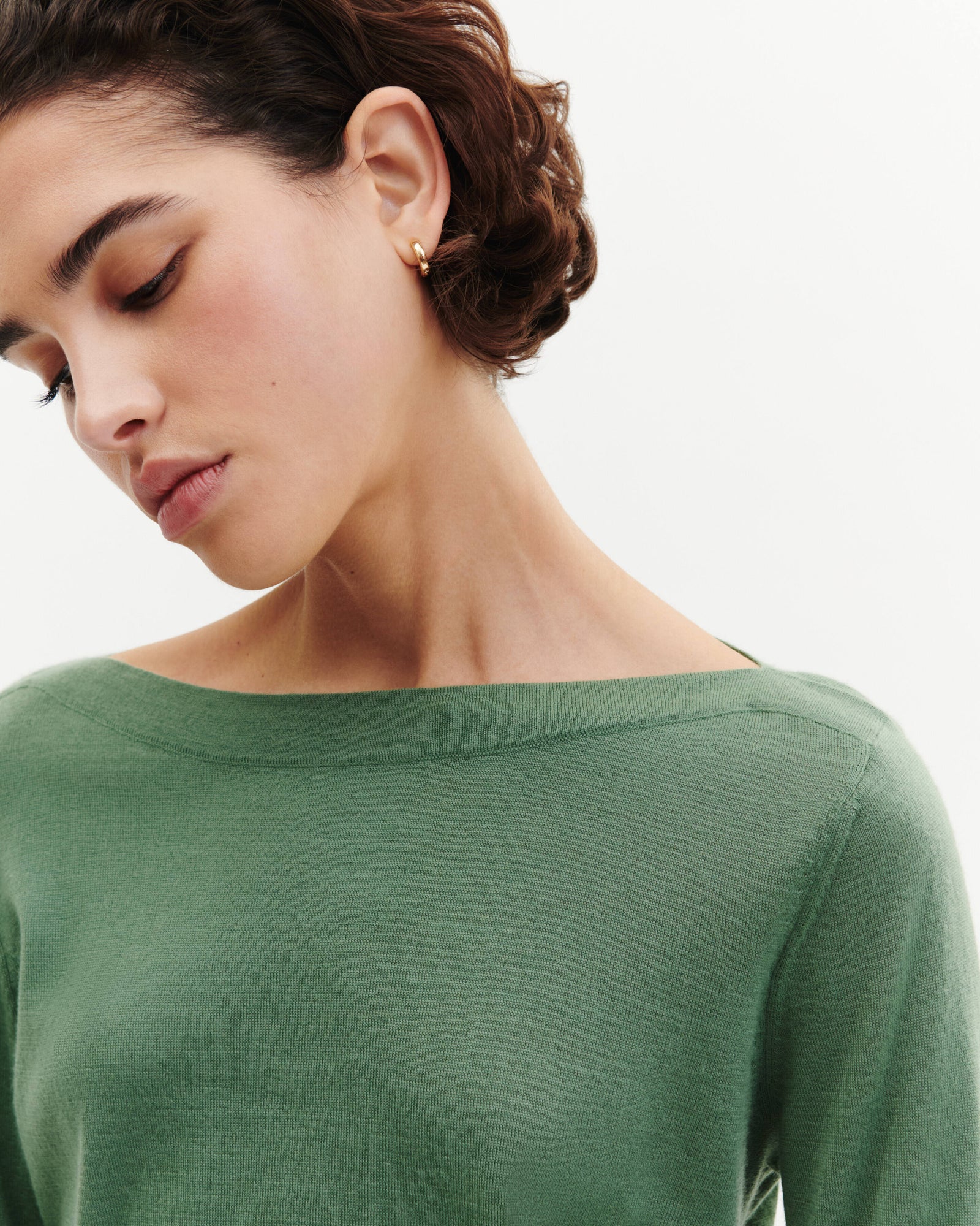 Col bateau ultrafin-JADE-100% cachemire