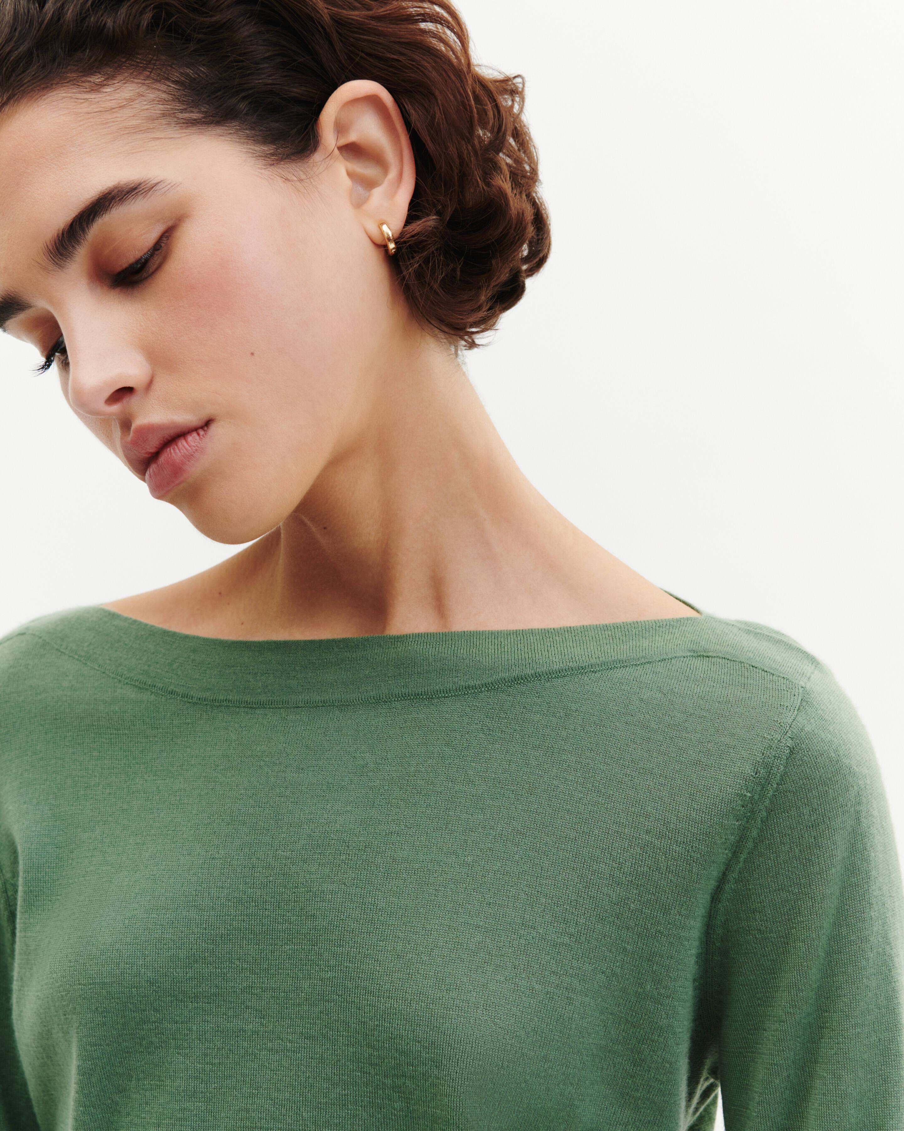 Col bateau ultrafin-JADE-100% cachemire