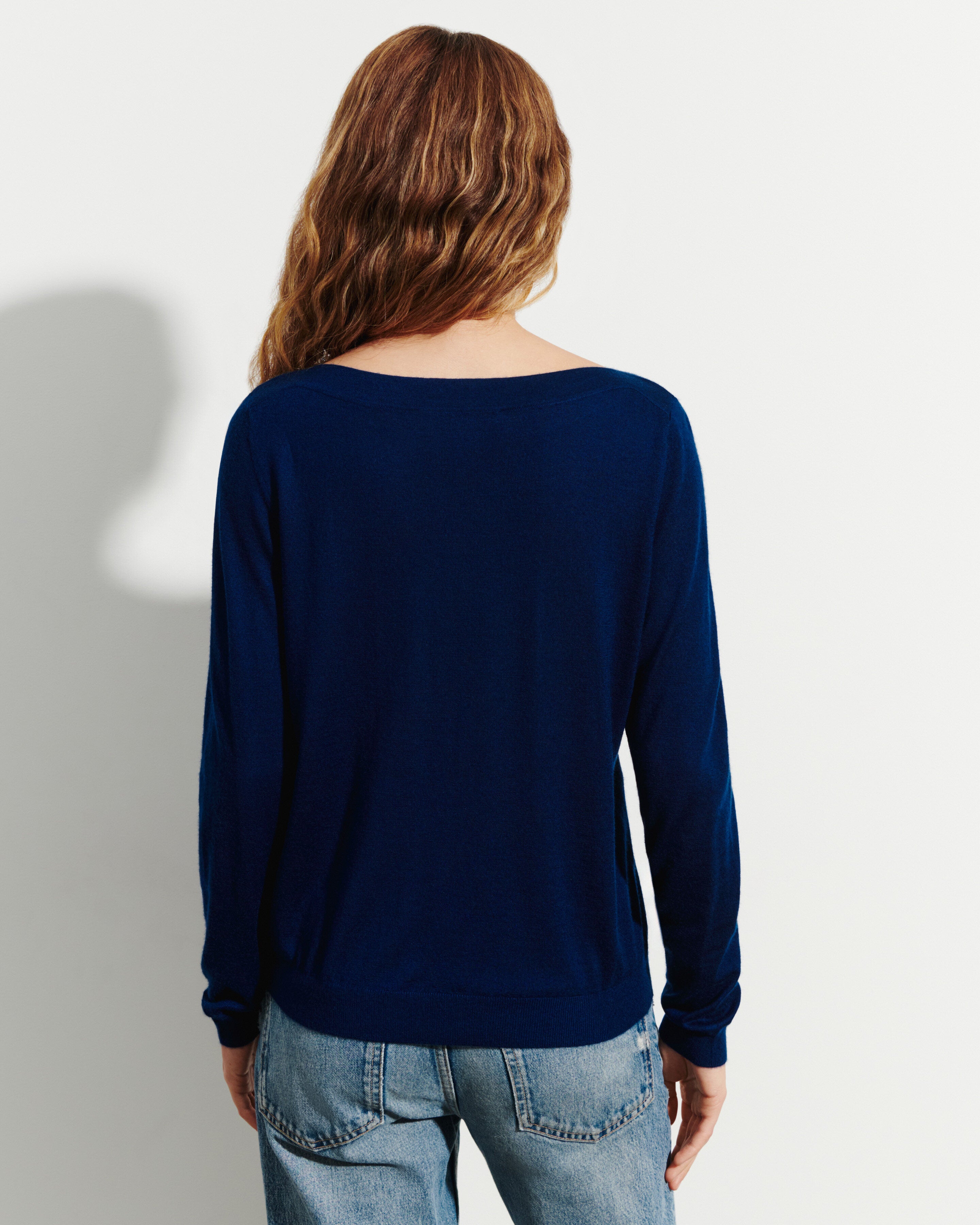 Col bateau ultrafin-AMIRAL-100% cachemire