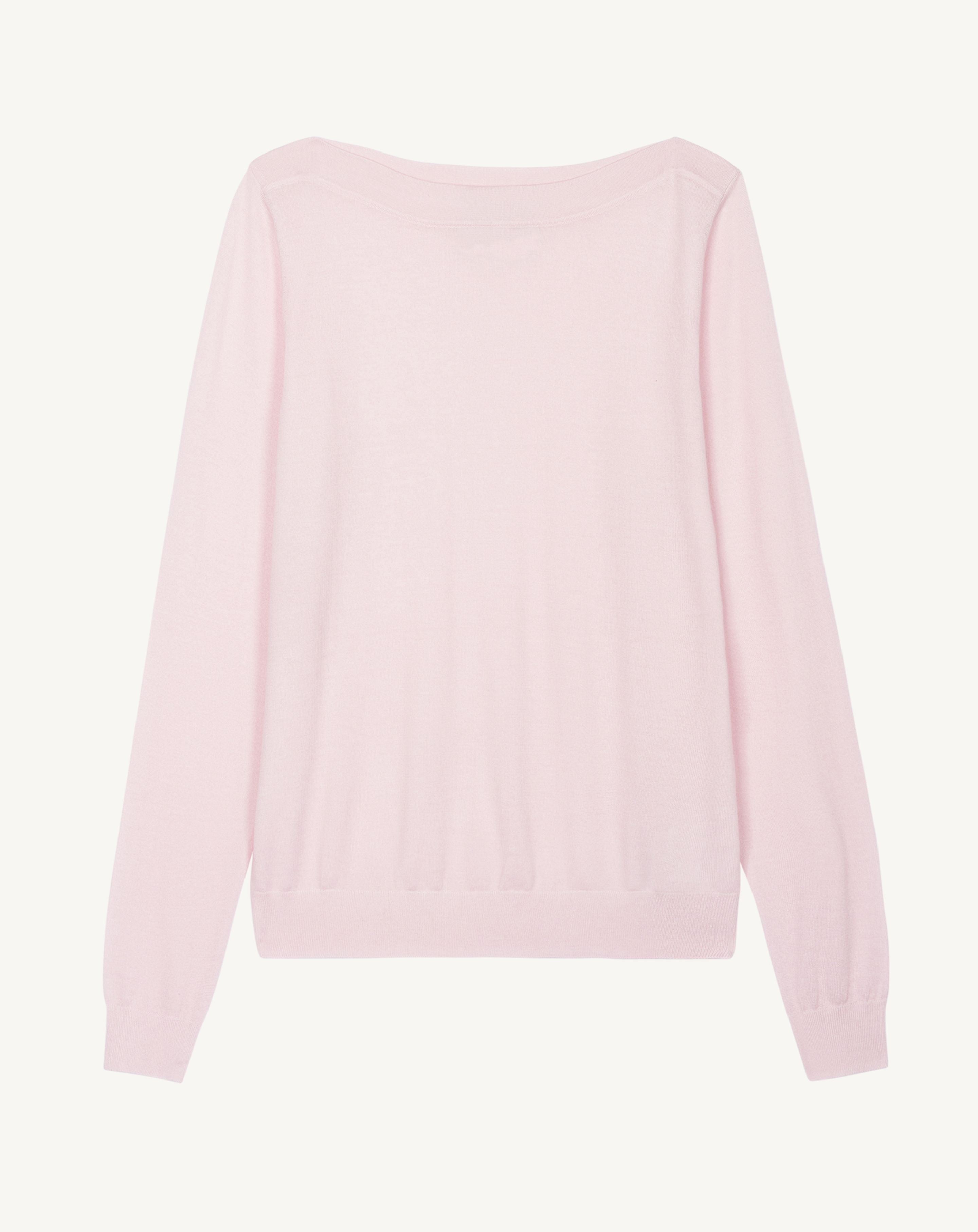 Col bateau ultrafin-CERISIER-100% cachemire