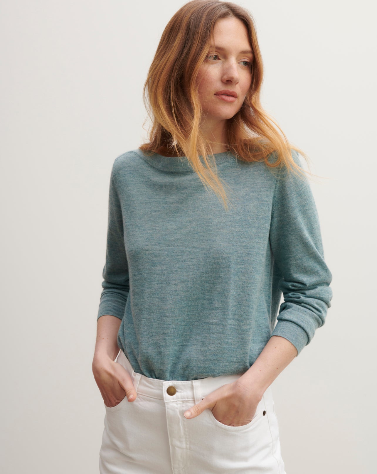 Col bateau ultrafin-MARLOW-100% cachemire