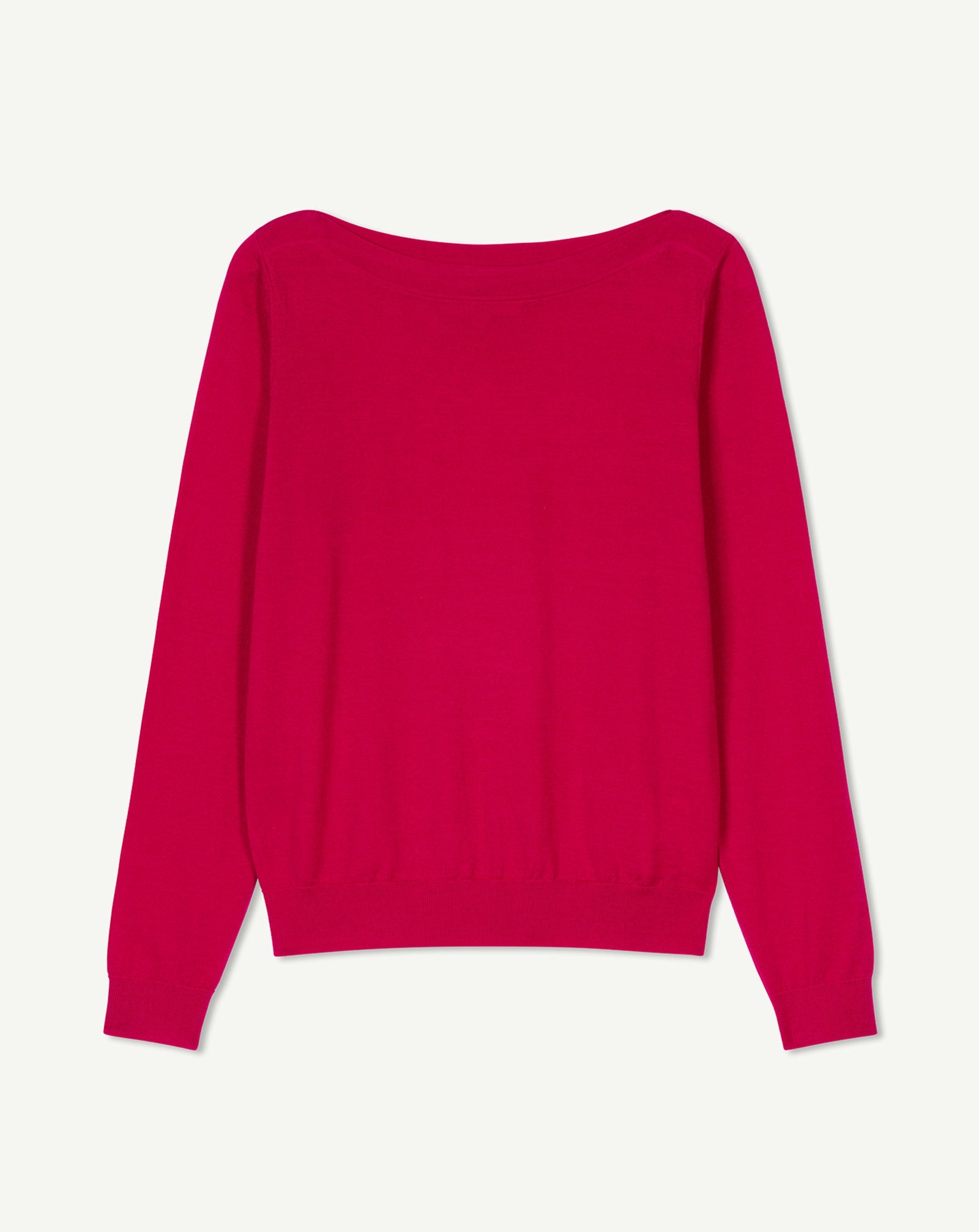 Col bateau ultrafin-ROSE DIVA-100% cachemire