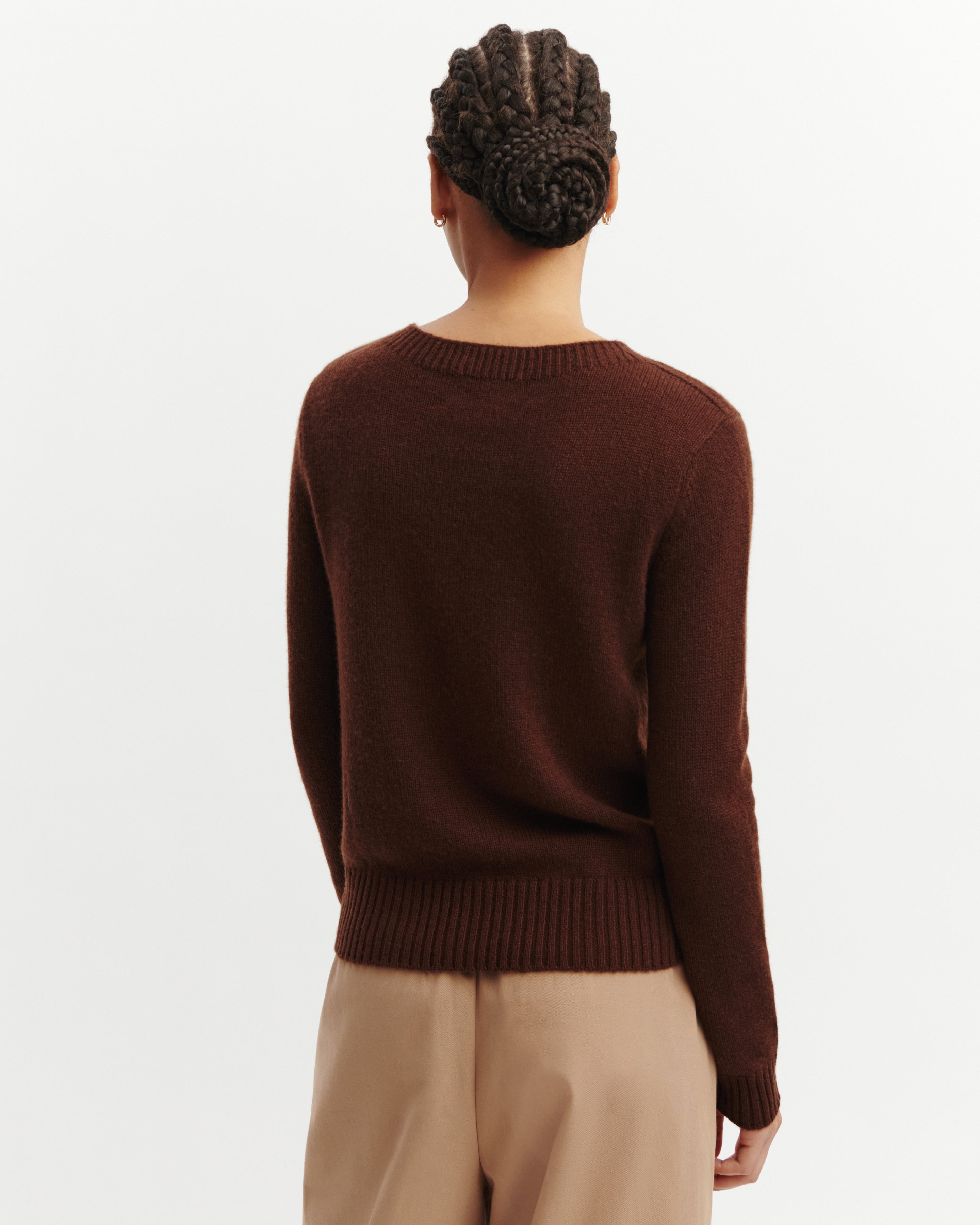 Pull col rond-CAFE-100% cachemire