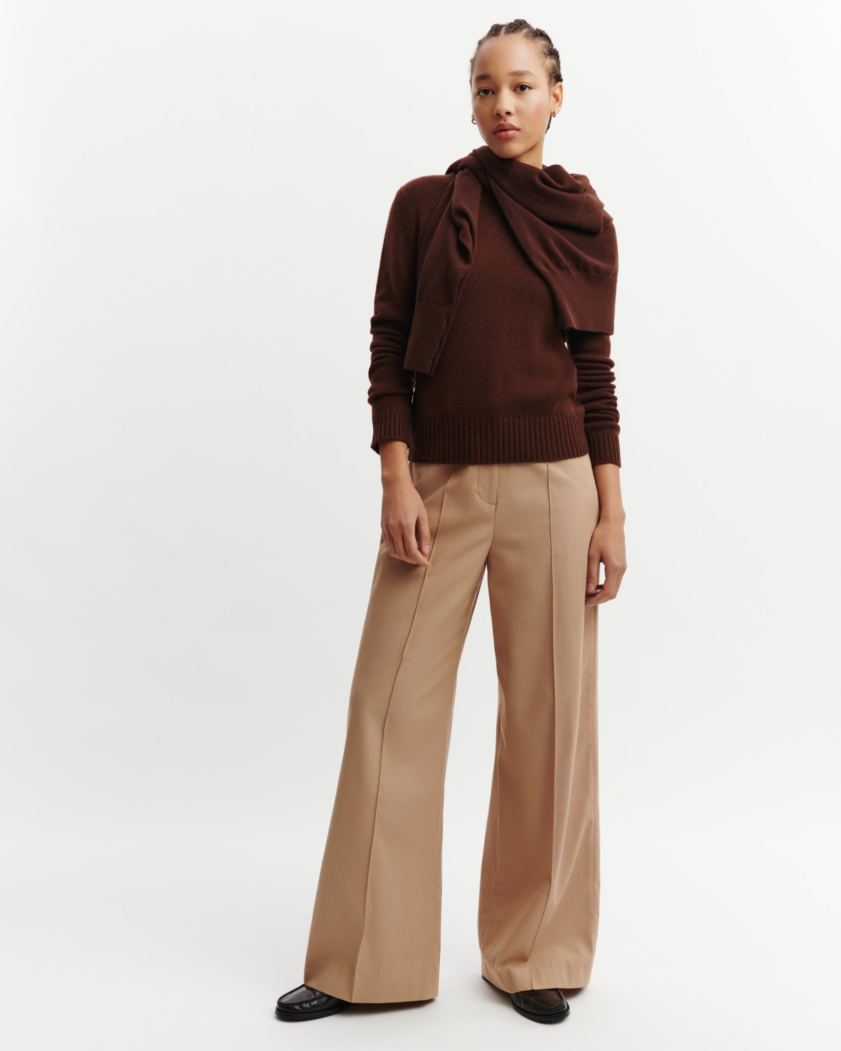 Pull col rond-CAFE-100% cachemire