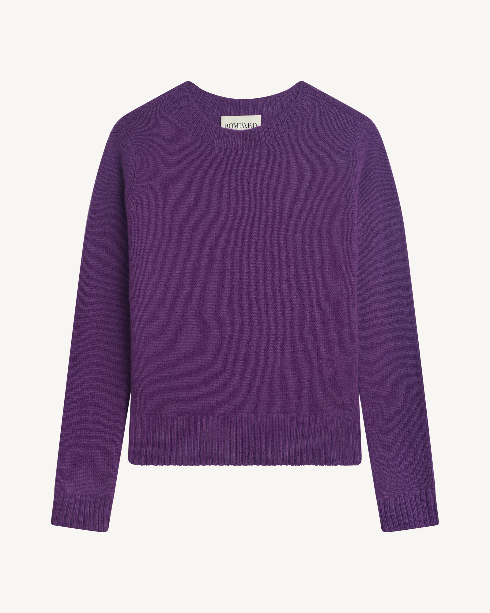 Pull col rond-CYCLAMEN-100% cachemire