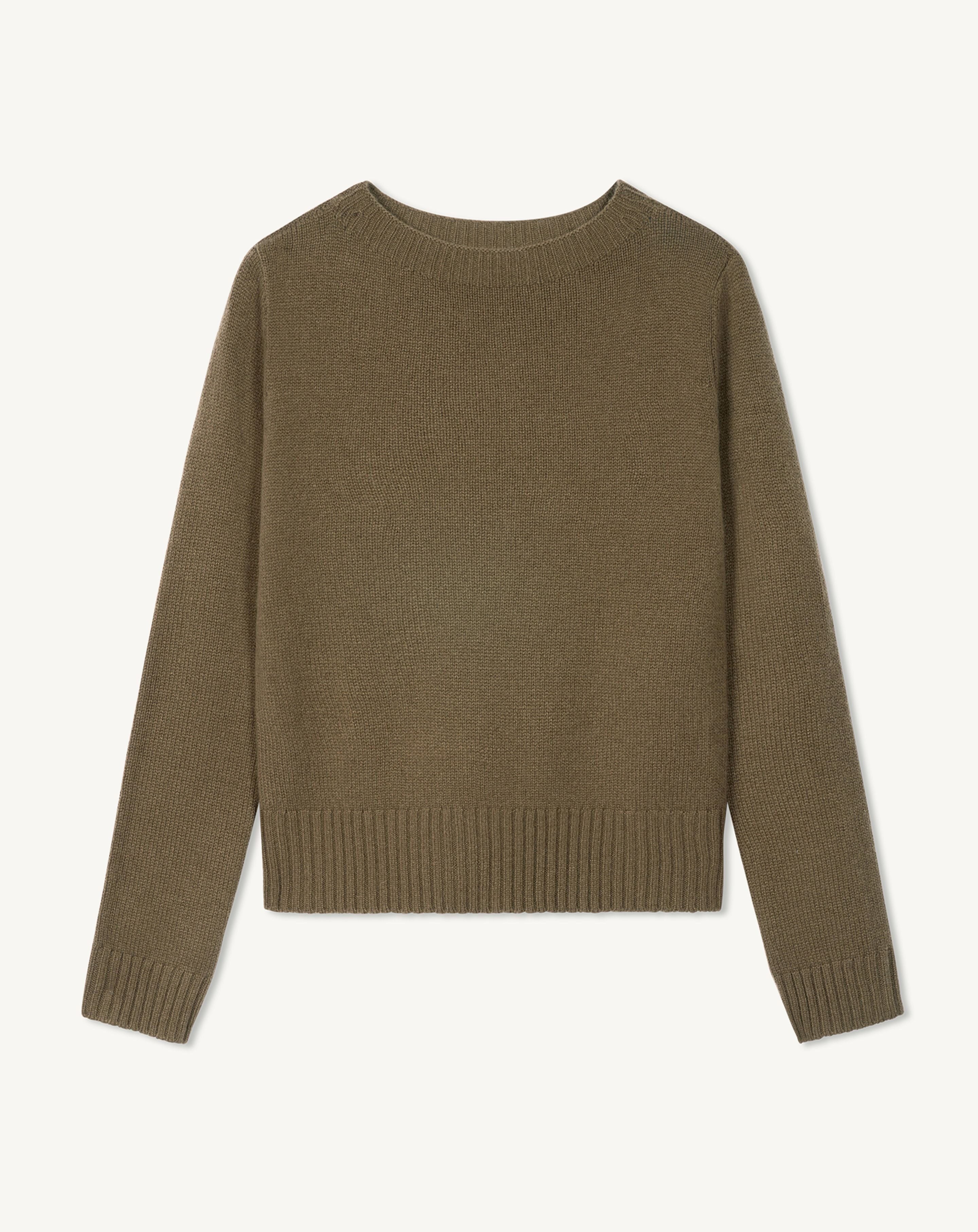 Pull col rond-BRONZE-100% cachemire