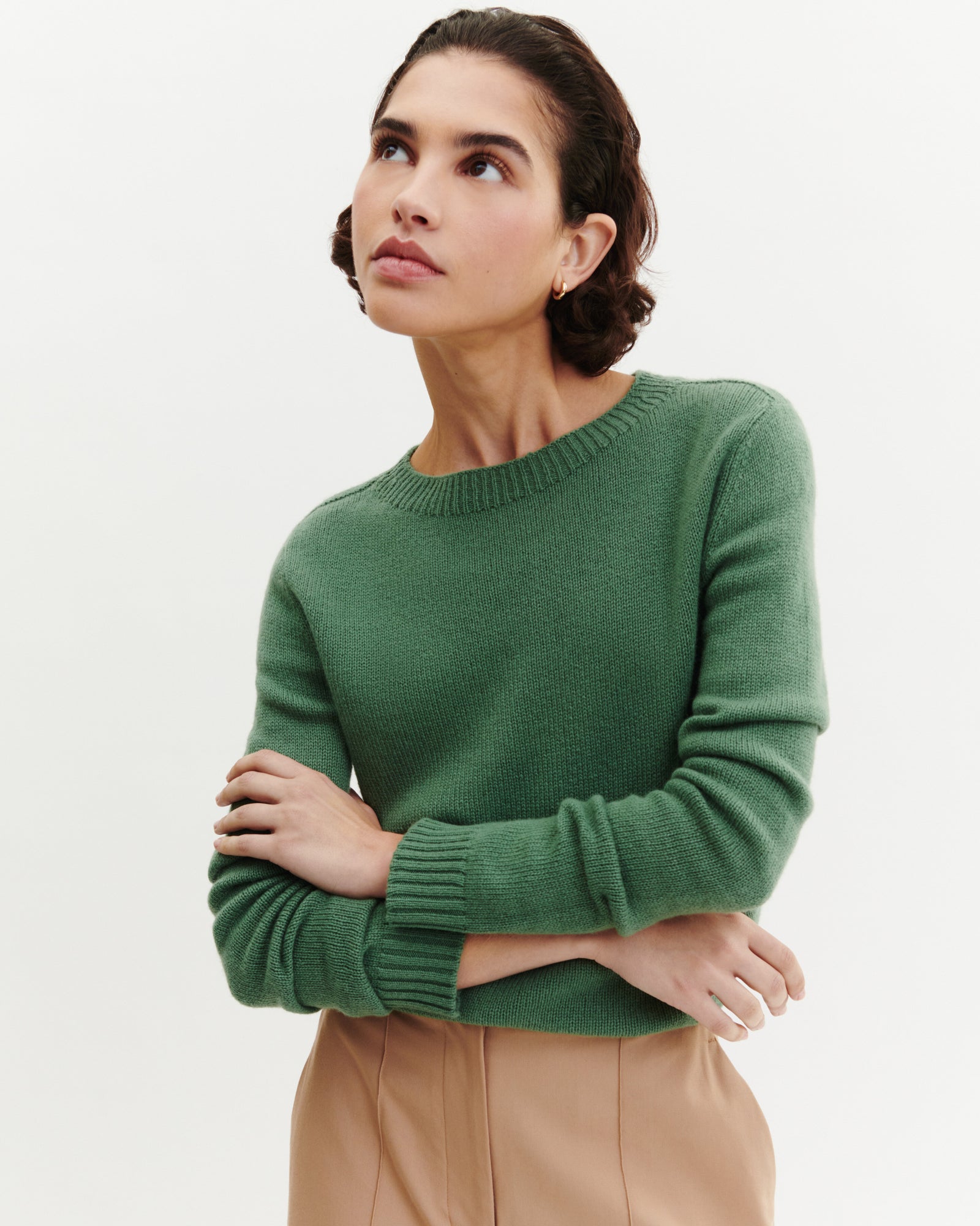 Pull col rond-JADE-100% cachemire