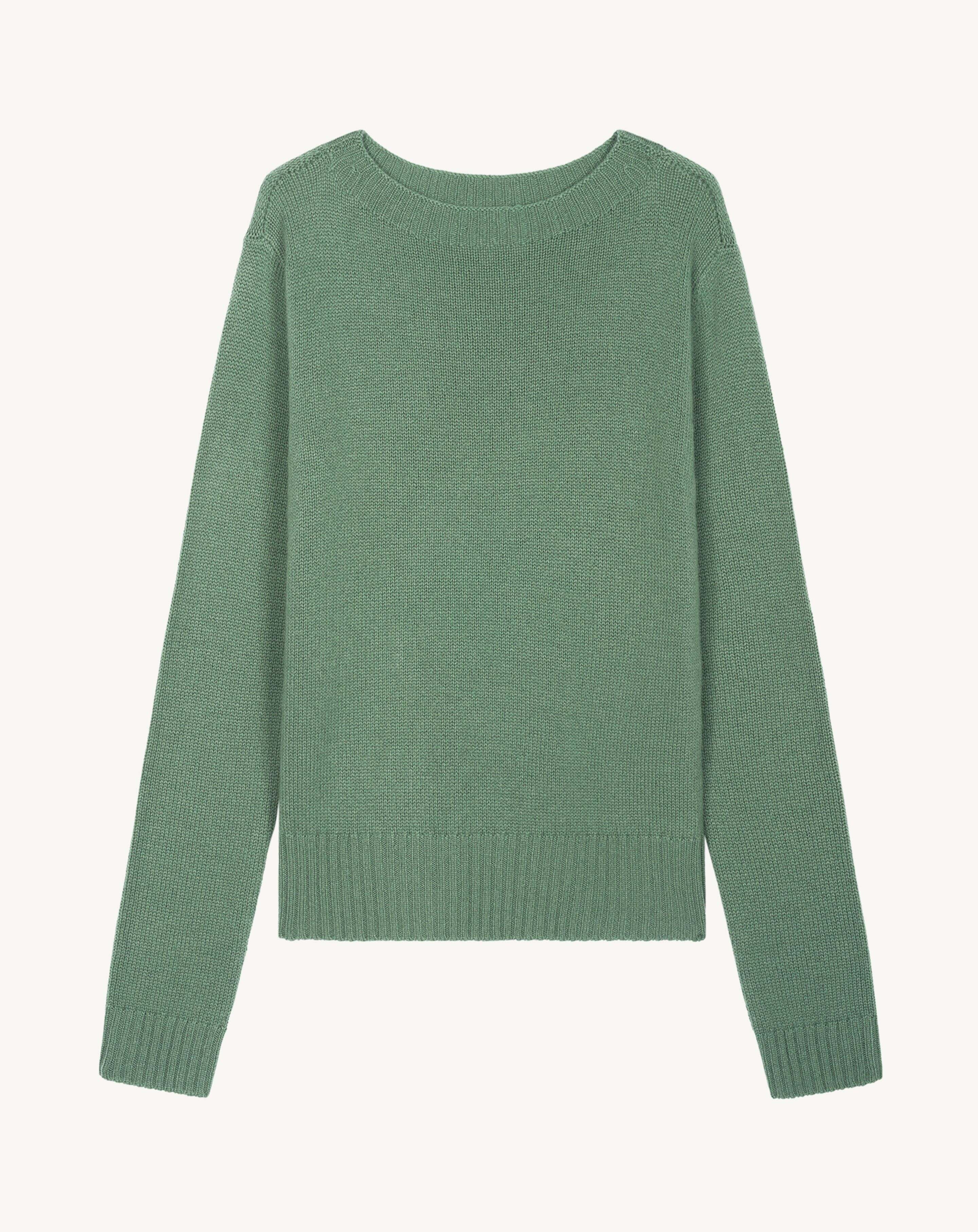Pull col rond-JADE-100% cachemire