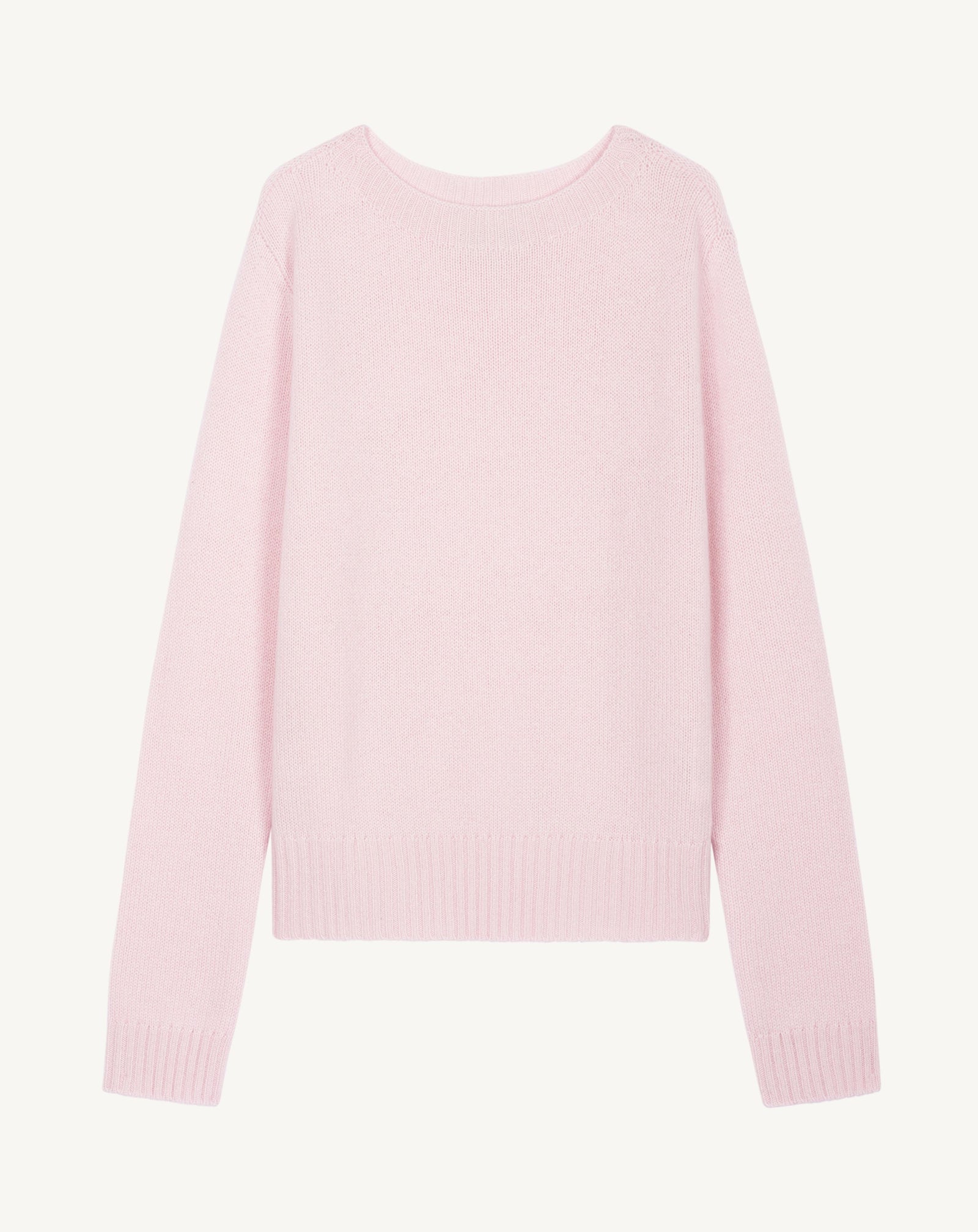 Pull col rond-CERISIER-100% cachemire