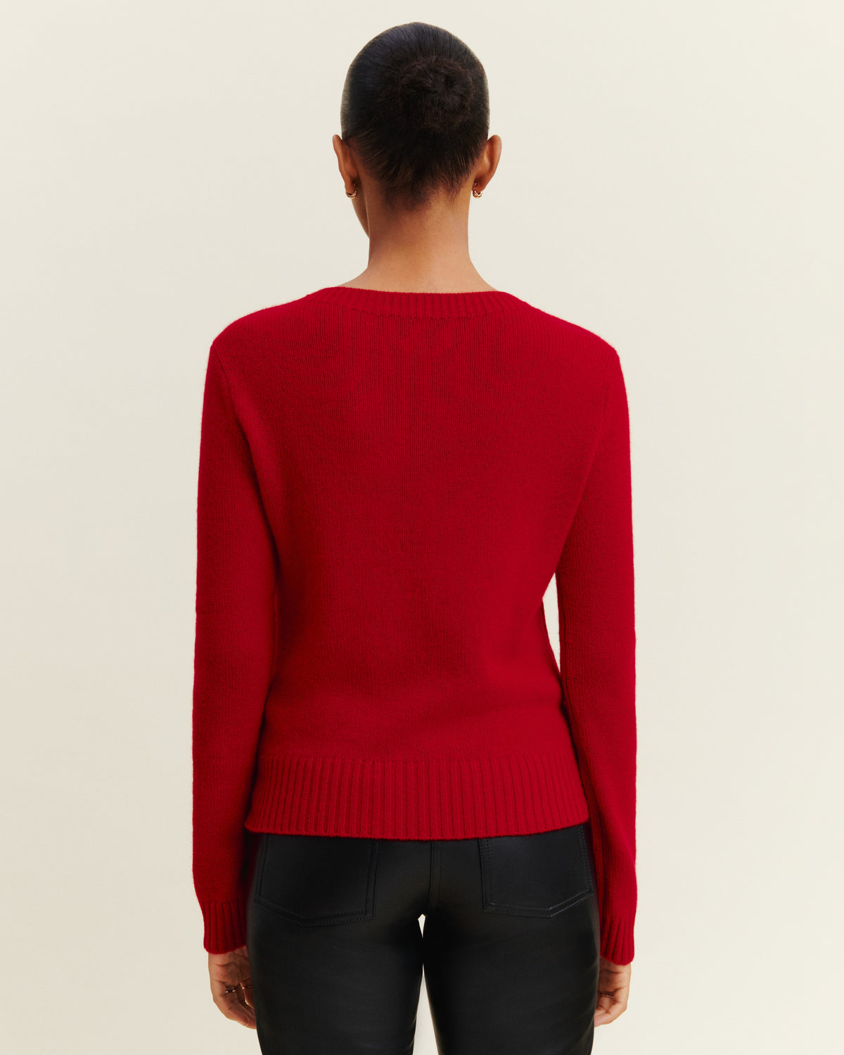 Pull col rond Léa-ROUGE QUARANTE-100% cachemire