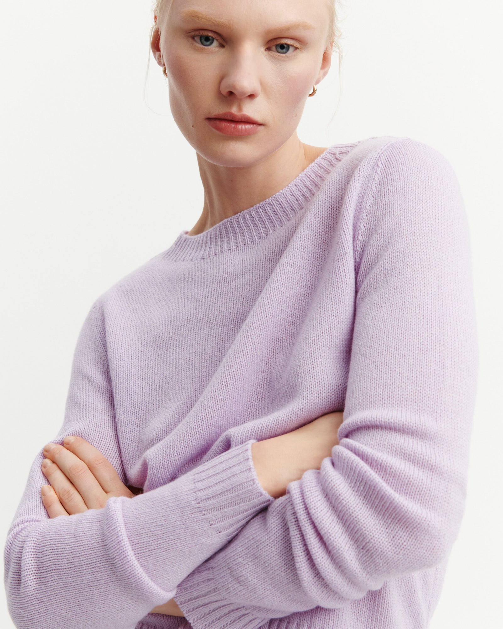 Pull col rond-JACINTHE-100% cachemire