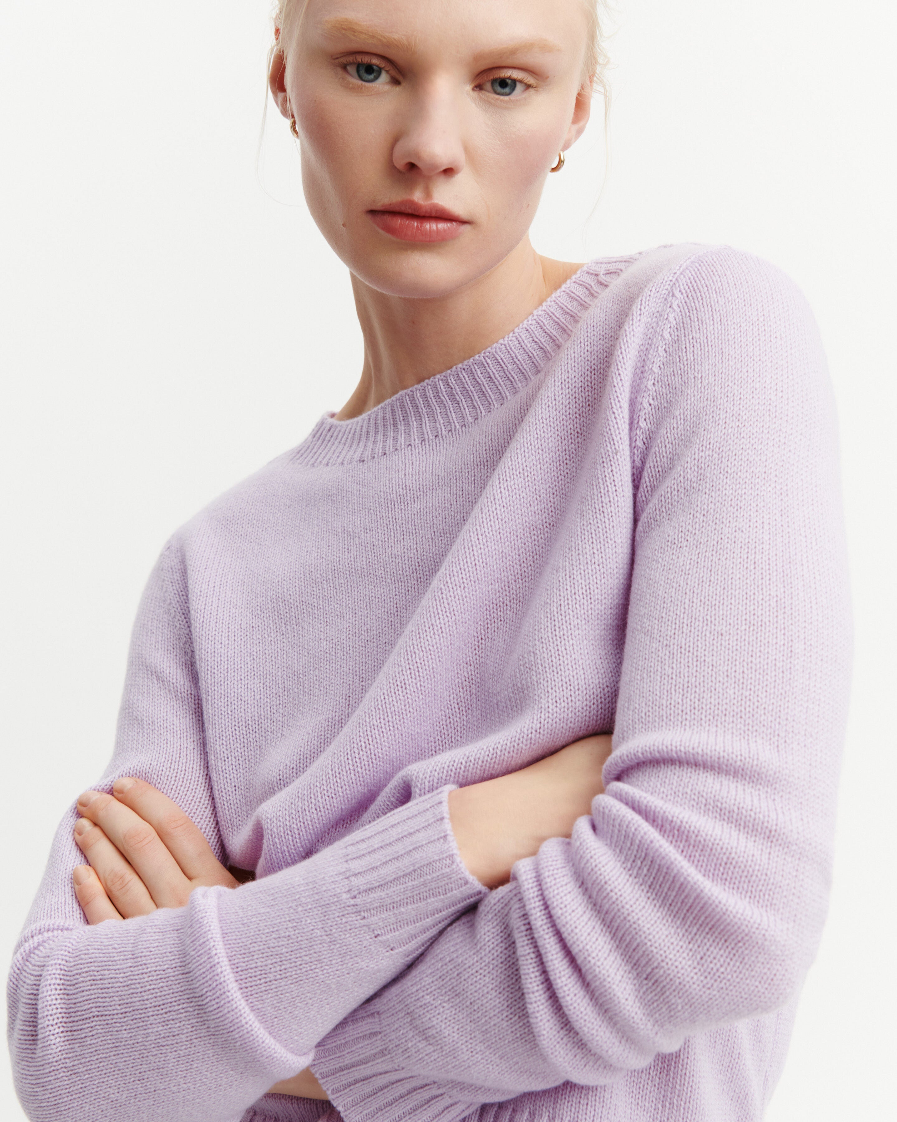 Pull col rond-JACINTHE-100% cachemire