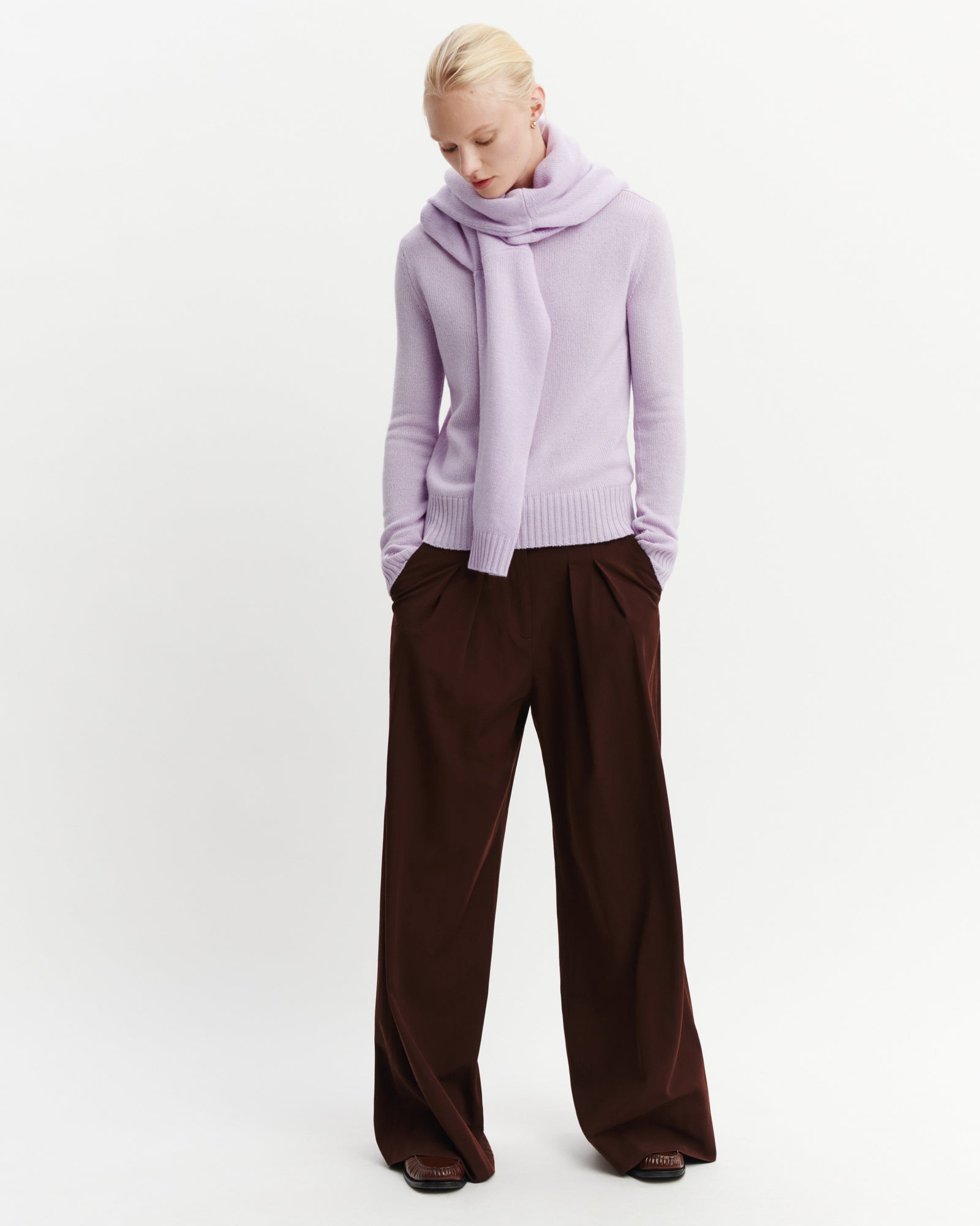Pull col rond-JACINTHE-100% cachemire