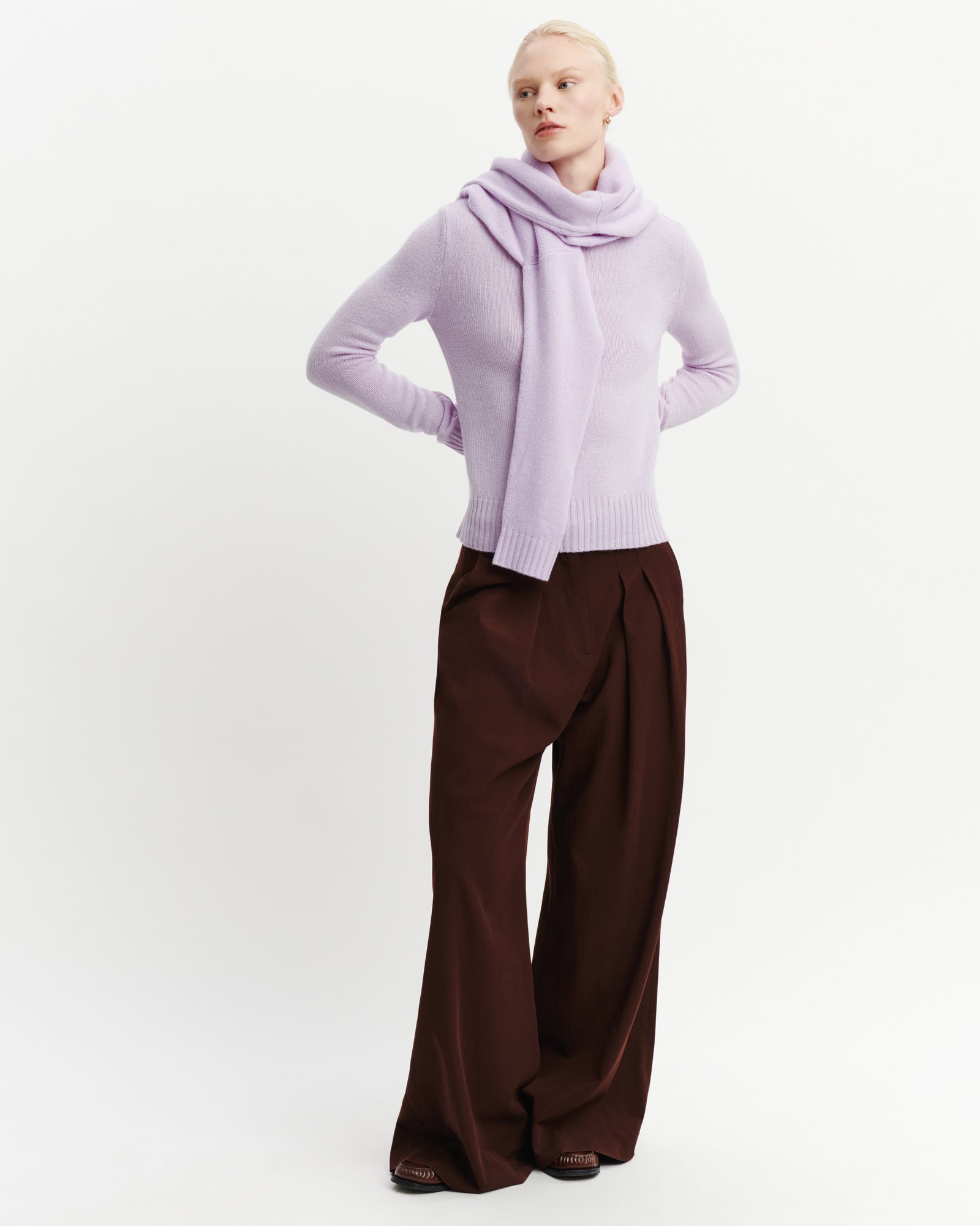 Pull col rond-JACINTHE-100% cachemire