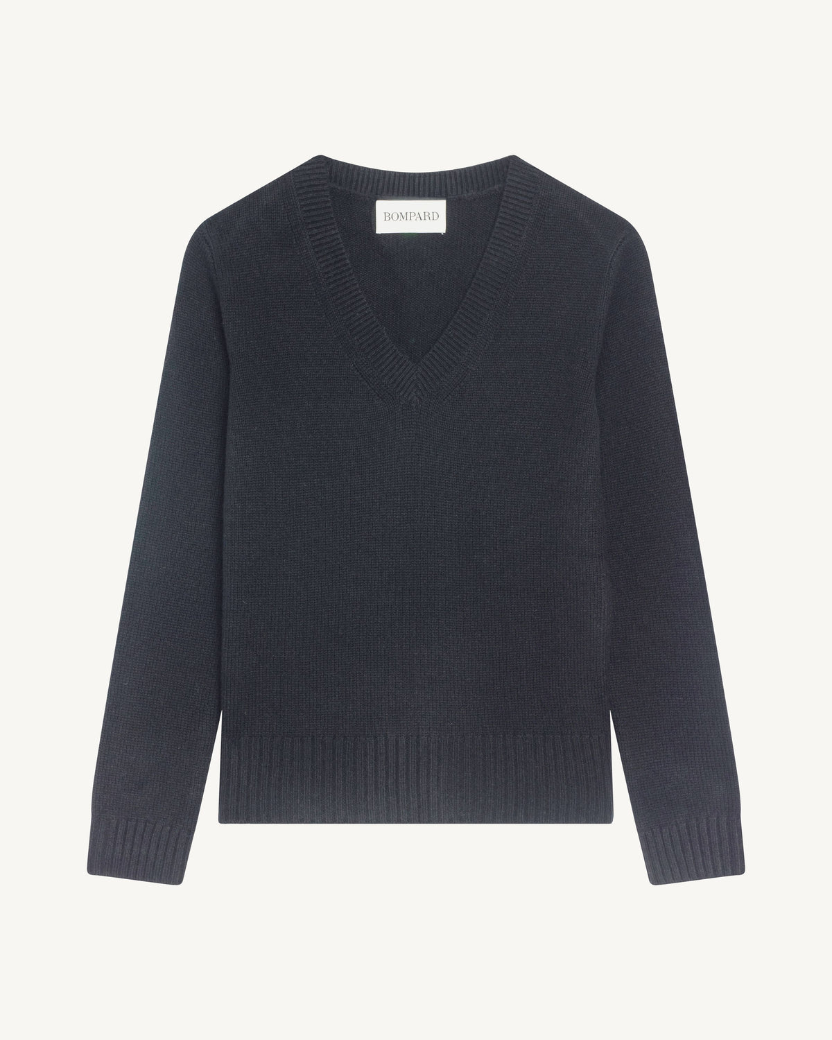 Pull col V Louise-NOIR-100% cachemire