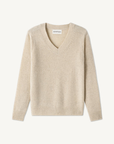 Pull col V-AVOINE-100% cachemire