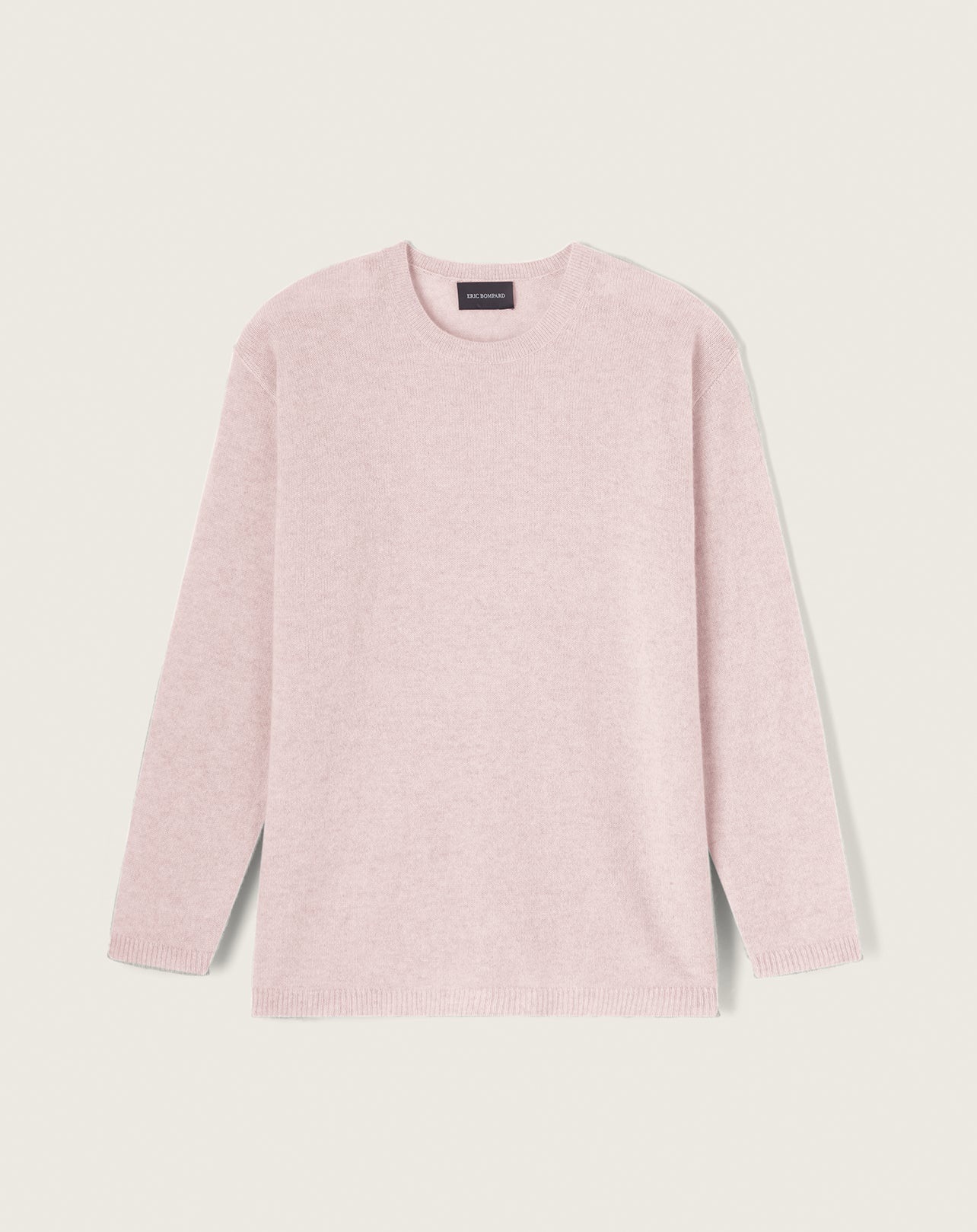 Pull col rond ample-CERISIER-100% CACHEMIRE