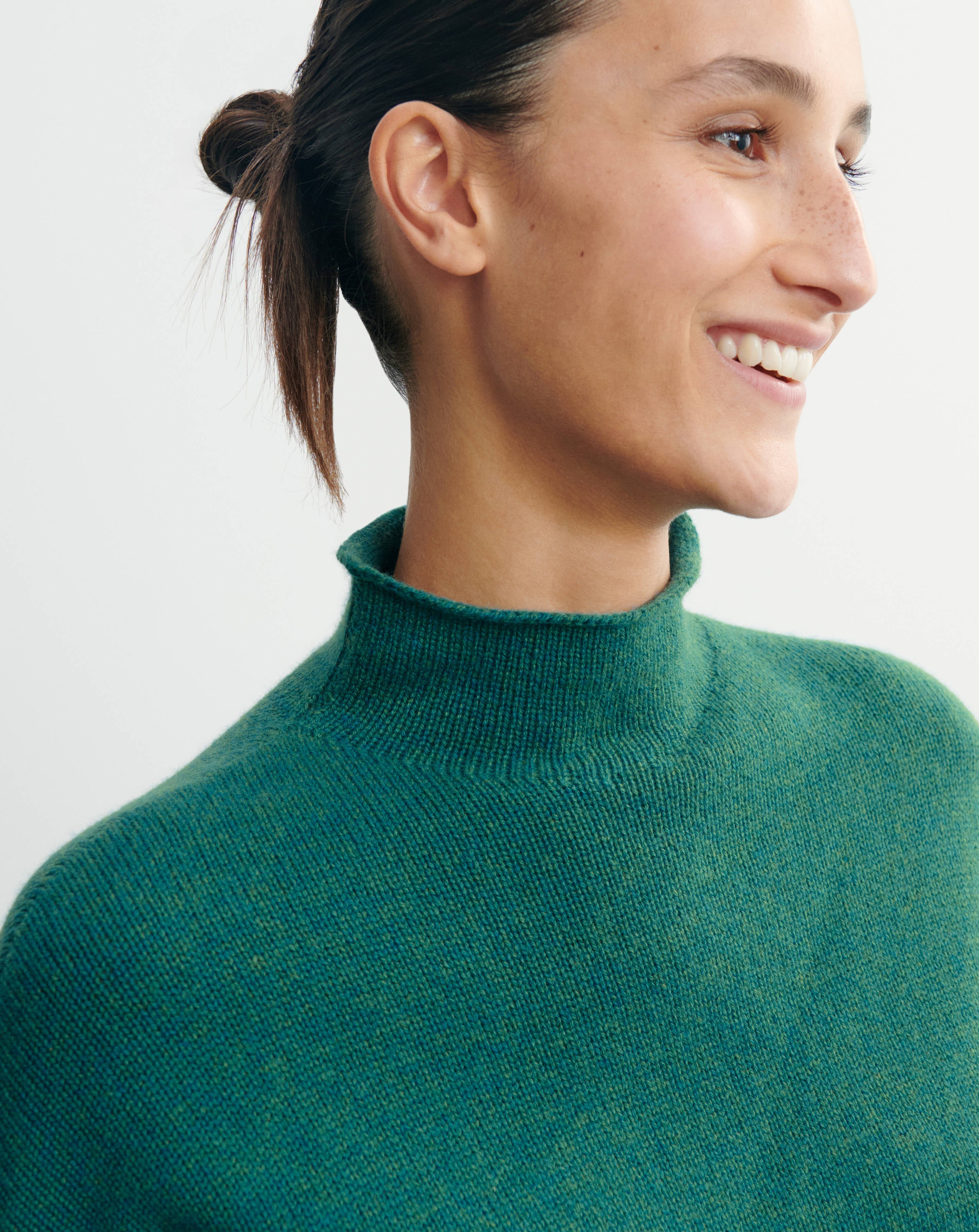 Pull col montant ample-CEDRE-100% cachemire