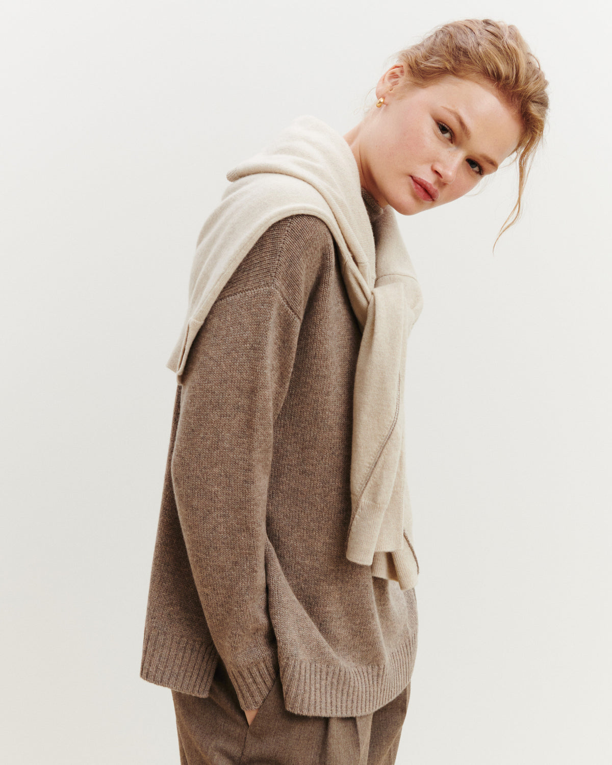 Pull col montant Lorette-MILLET-100% cachemire