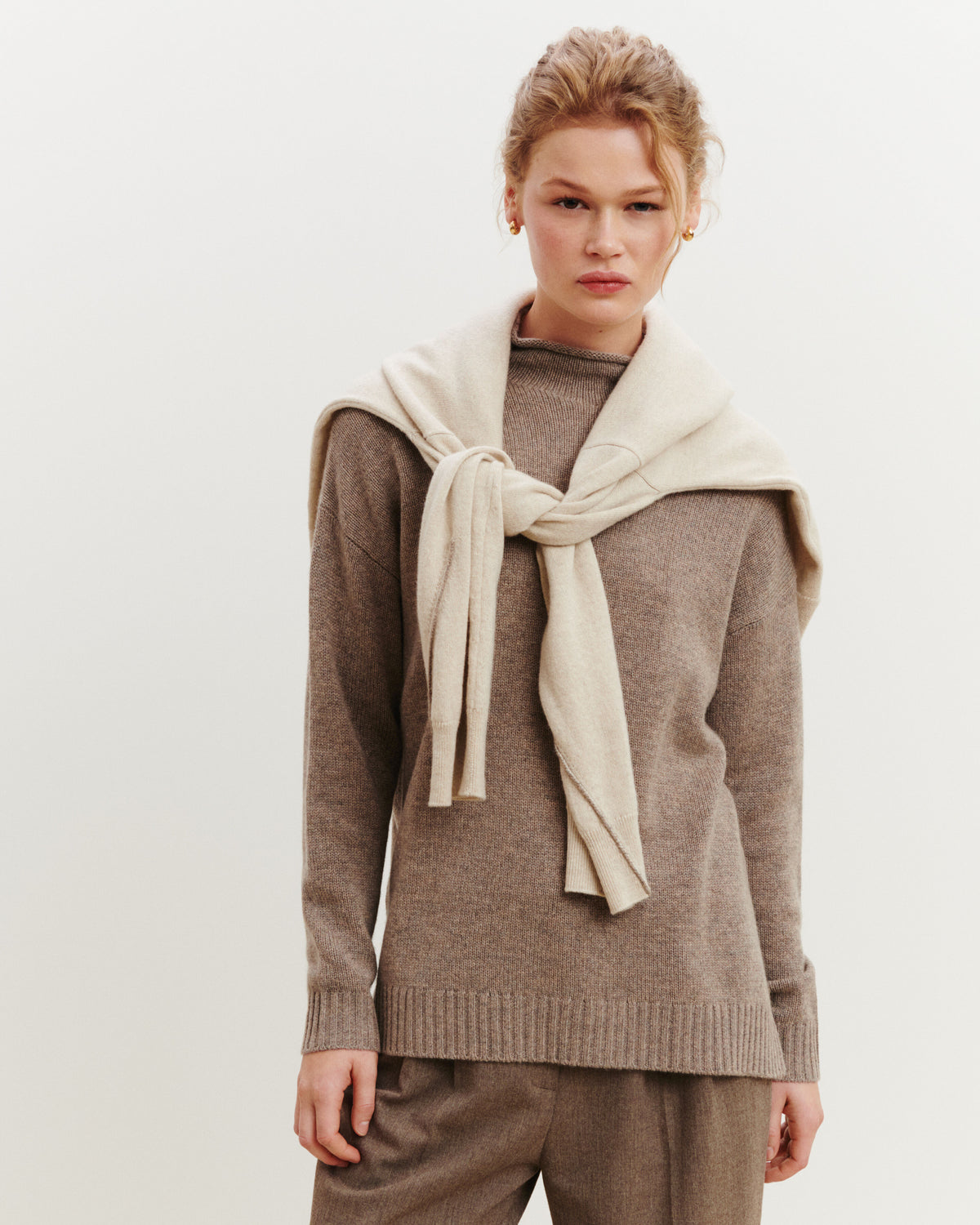 Pull col montant Lorette-MILLET-100% cachemire