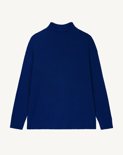 Pull col montant ample-SAILOR-100% CACHEMIRE