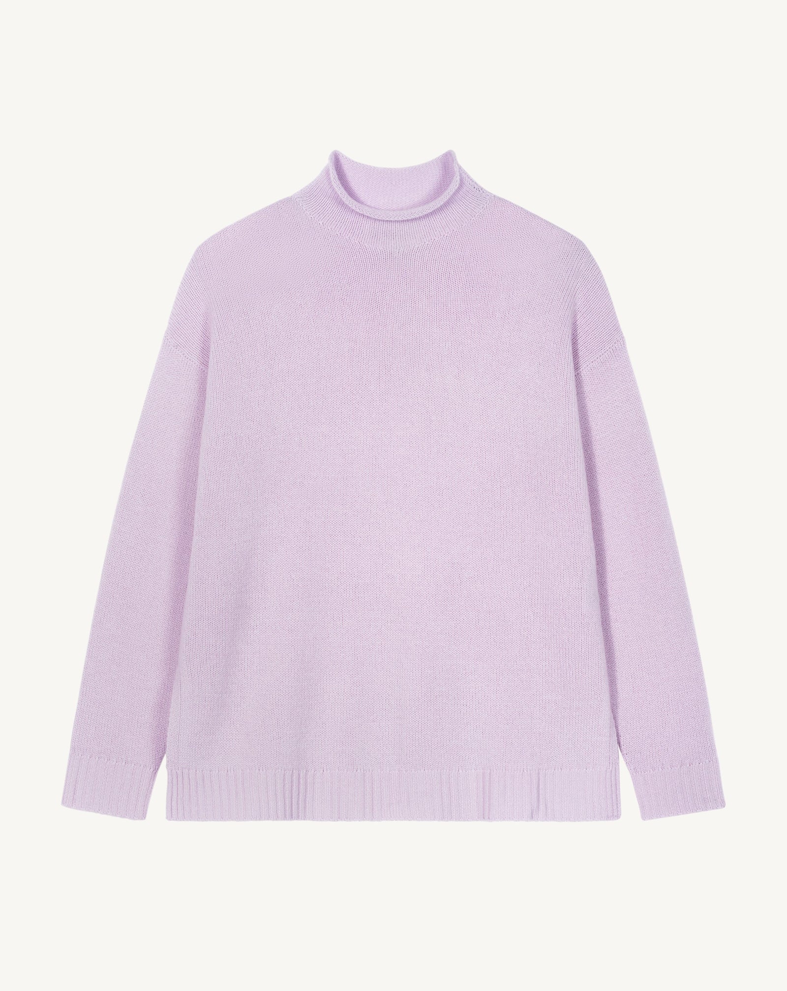 Pull col montant ample-JACINTHE-100% cachemire