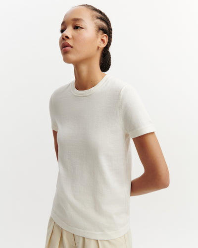 T-shirt ultrafin-NATUREL-85% PIMA COTON 15% CACHEMIRE