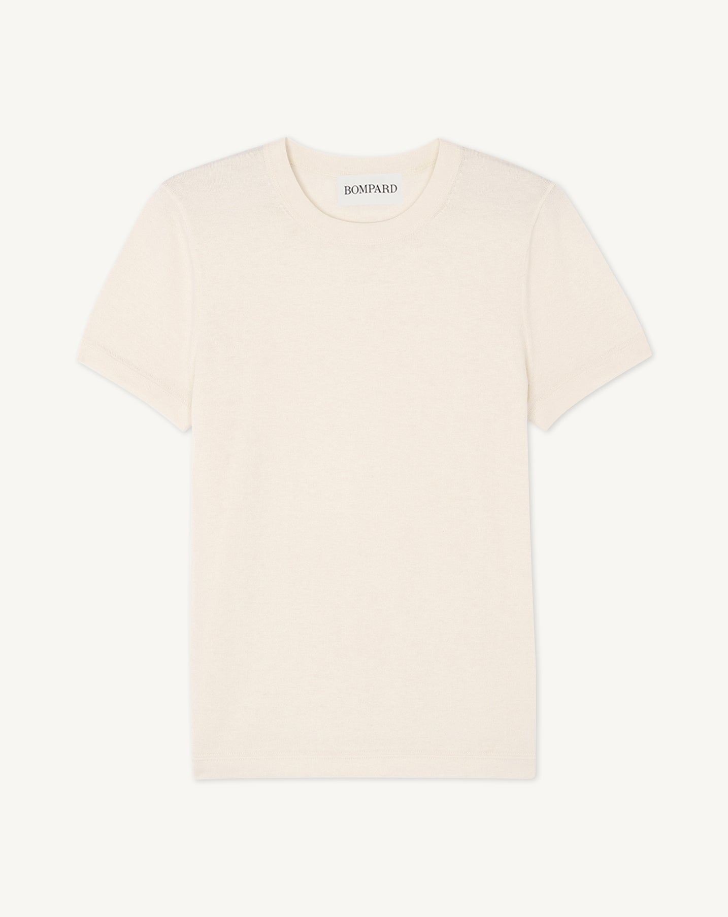 T-shirt ultrafin-NATUREL-85% PIMA COTON 15% CACHEMIRE