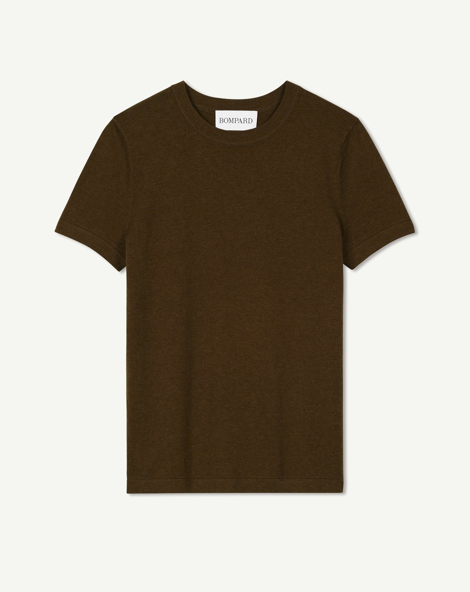 T-shirt ultrafin-CHOCOLAT-85% pima coton 15% cachemire
