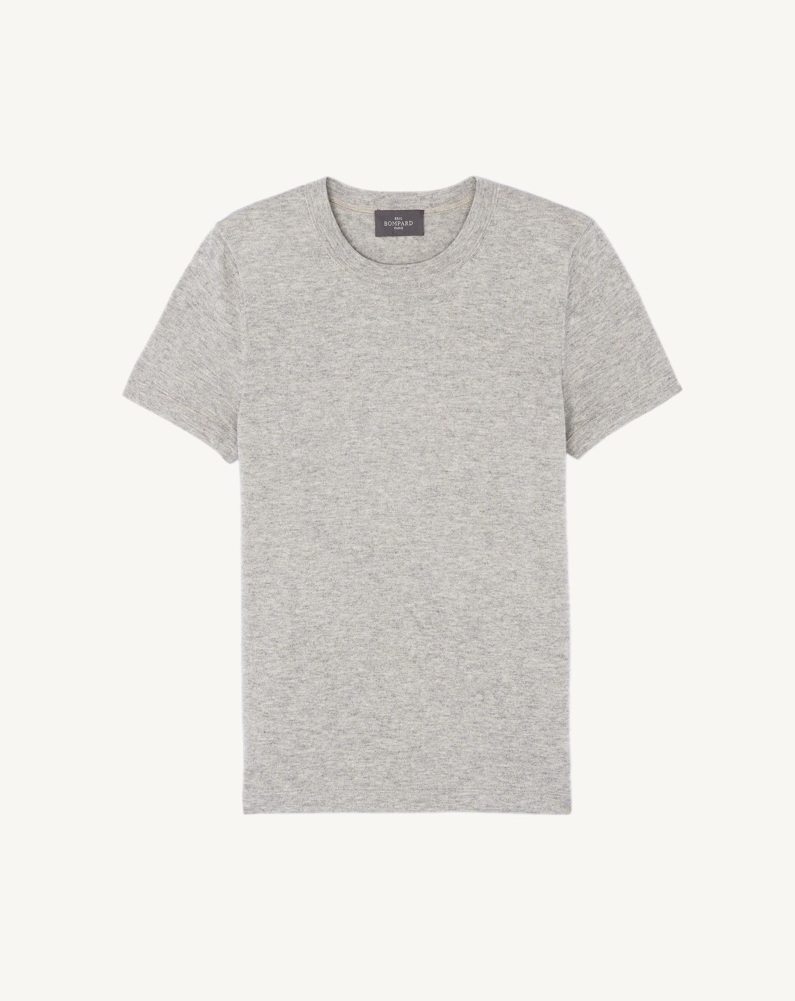 T-shirt ultrafin-GRIS ARGENTE-85% pima coton 15% cachemire