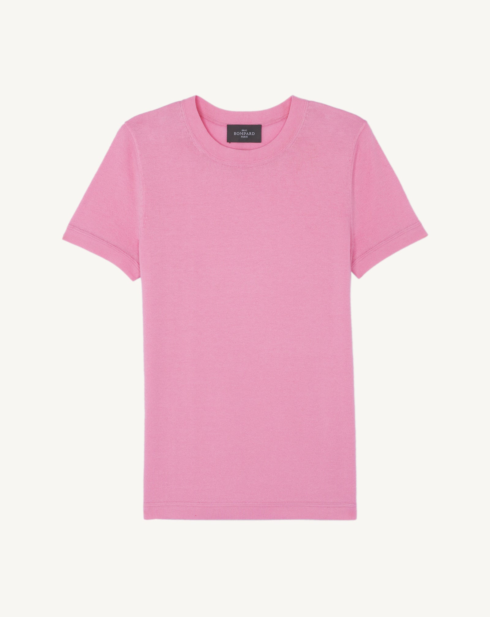 T-shirt ultrafin-ROSE INDIEN-85% pima coton 15% cachemire