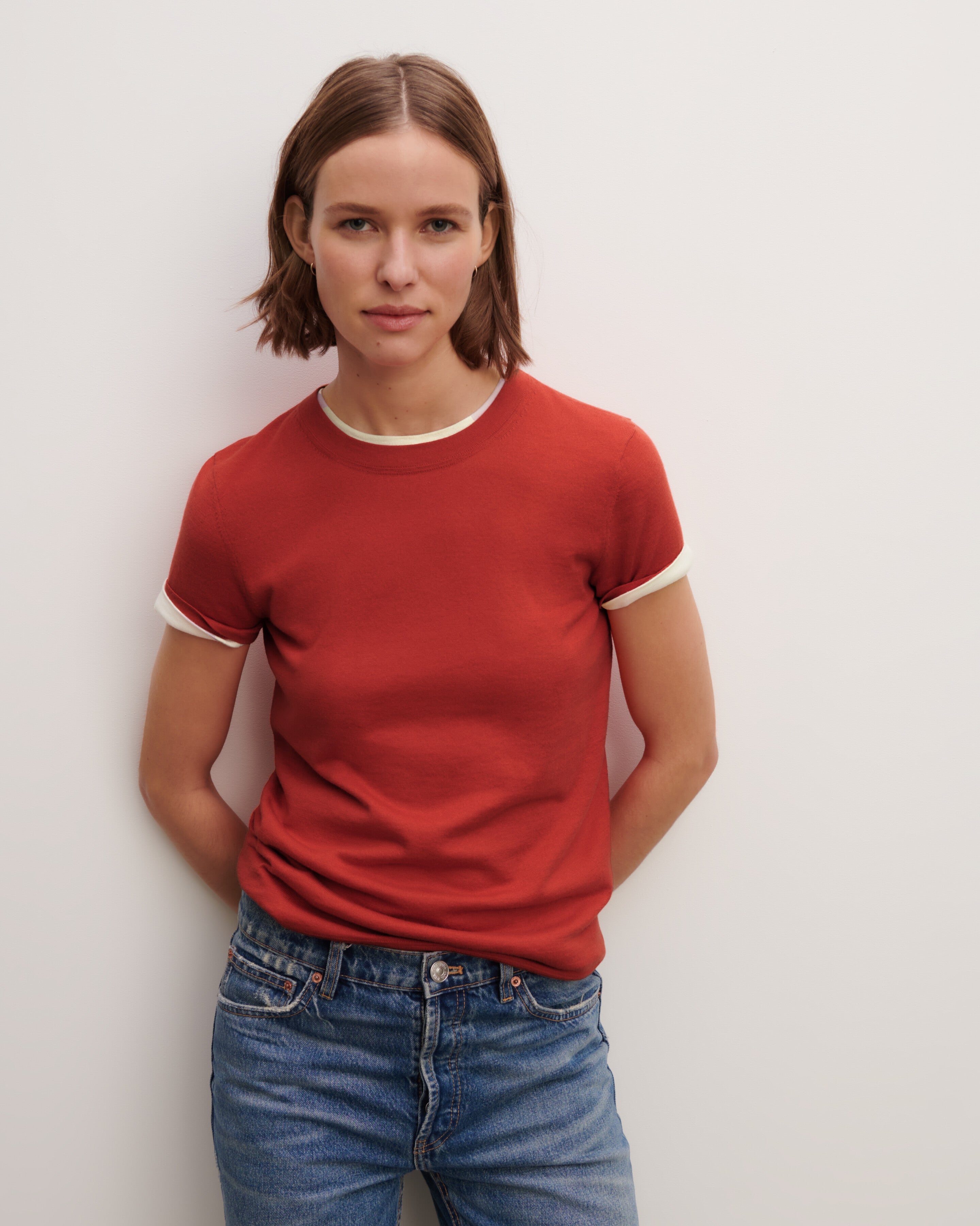 T-shirt ultrafin-SANTA FE-85% pima coton 15% cachemire