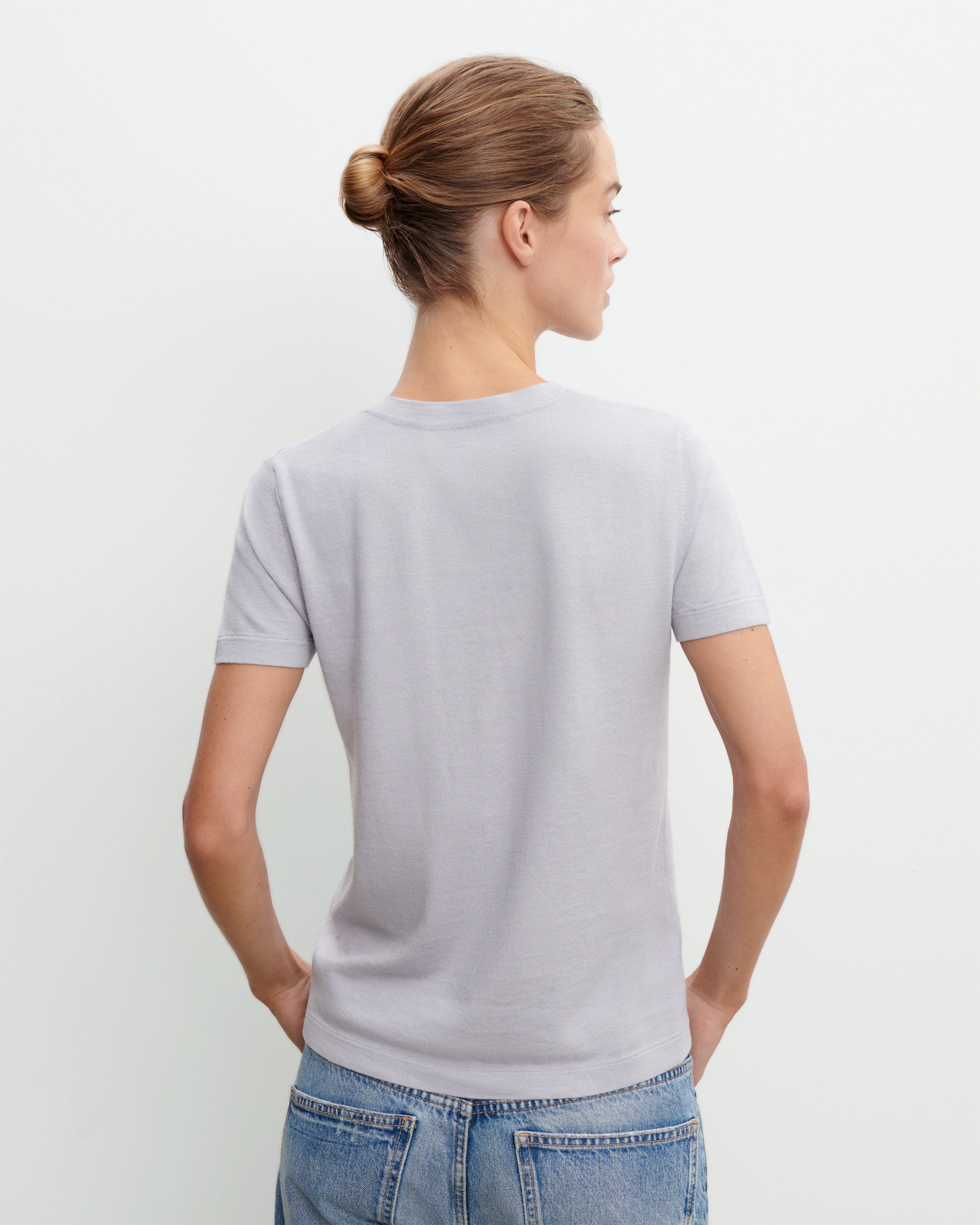 T-shirt ultrafin-CIEL PARIS-85% pima coton 15% cachemire