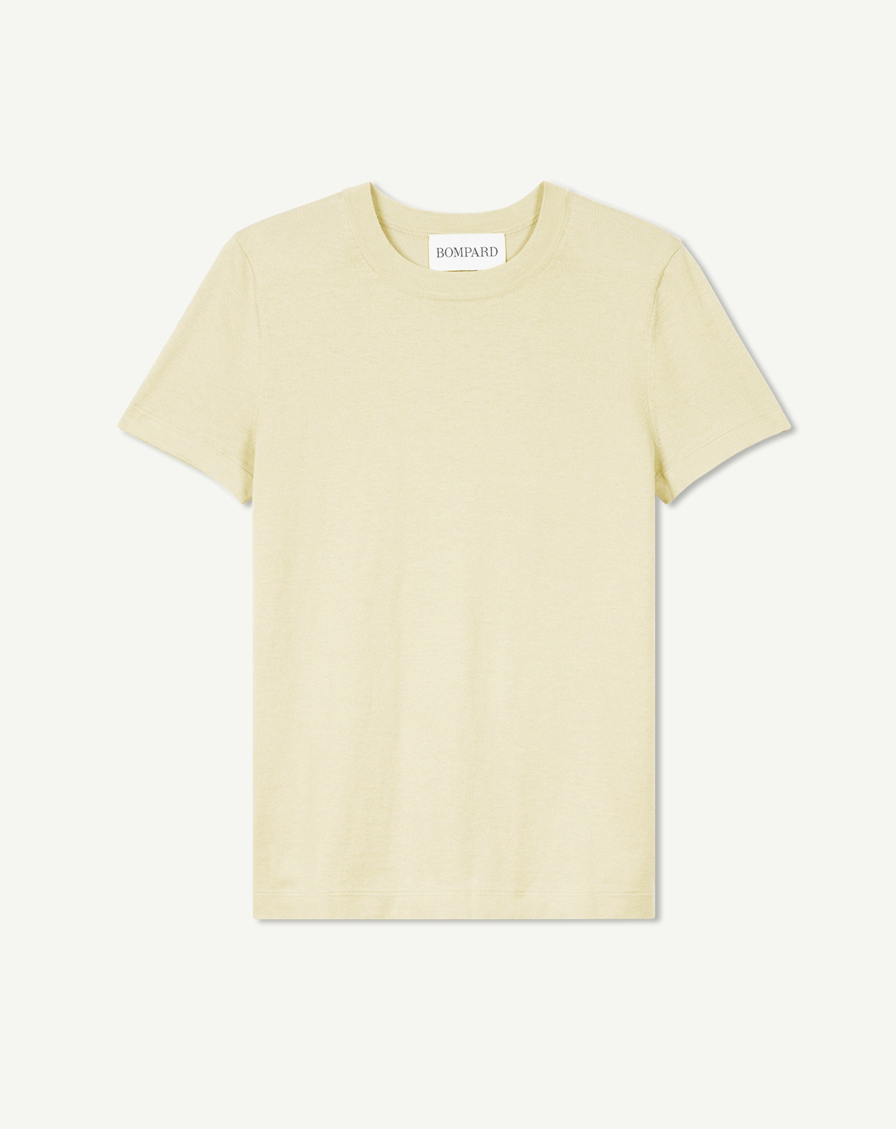 T-shirt ultrafin-JAUNE PRIMEVERE-85% pima coton 15% cachemire