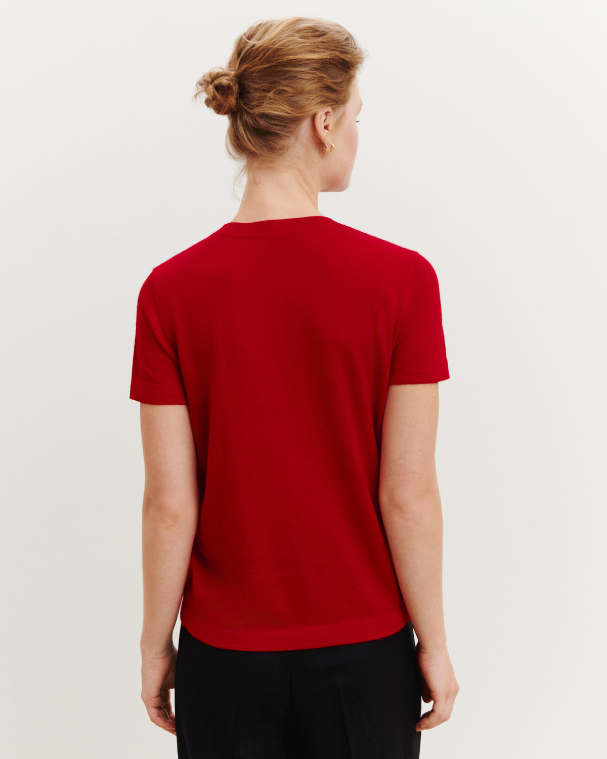 T-shirt Frida-ROUGE QUARANTE-85% pima coton 15% cachemire