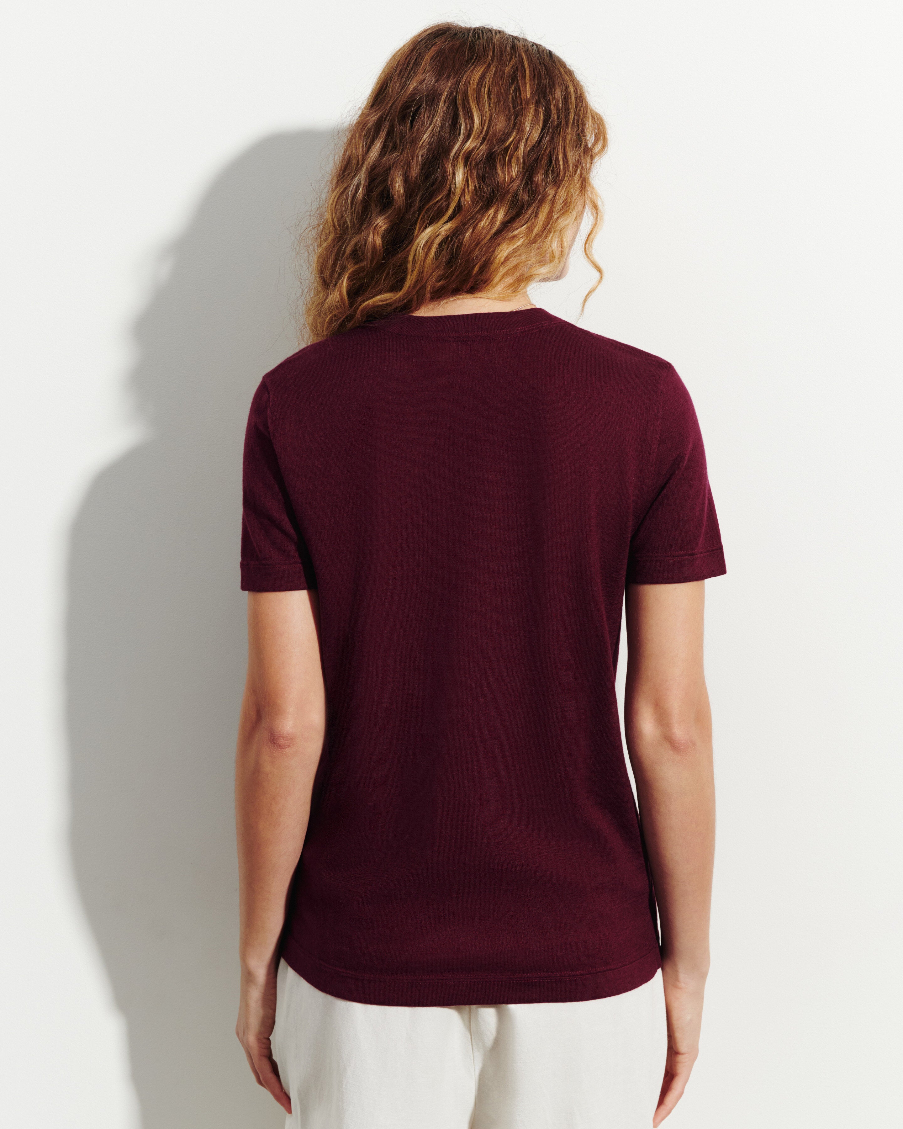 T-shirt ultrafin-OXALIS-85% pima coton 15% cachemire