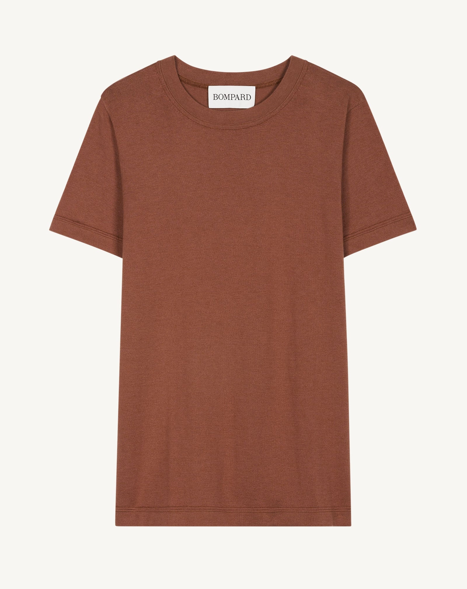 T-shirt ultrafin-HENNE-85% pima coton 15% cachemire