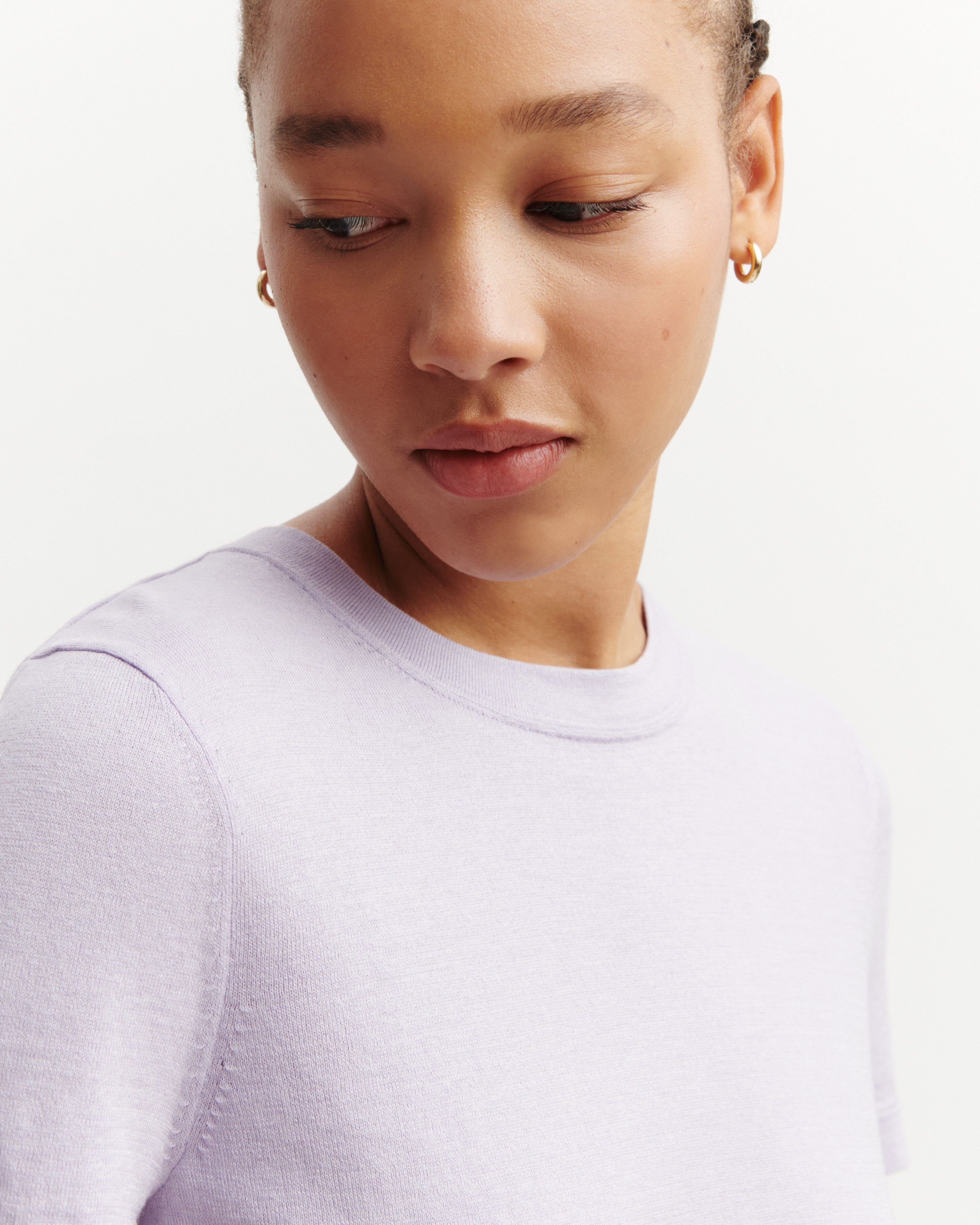 T-shirt ultrafin-JACINTHE-85% pima coton 15% cachemire