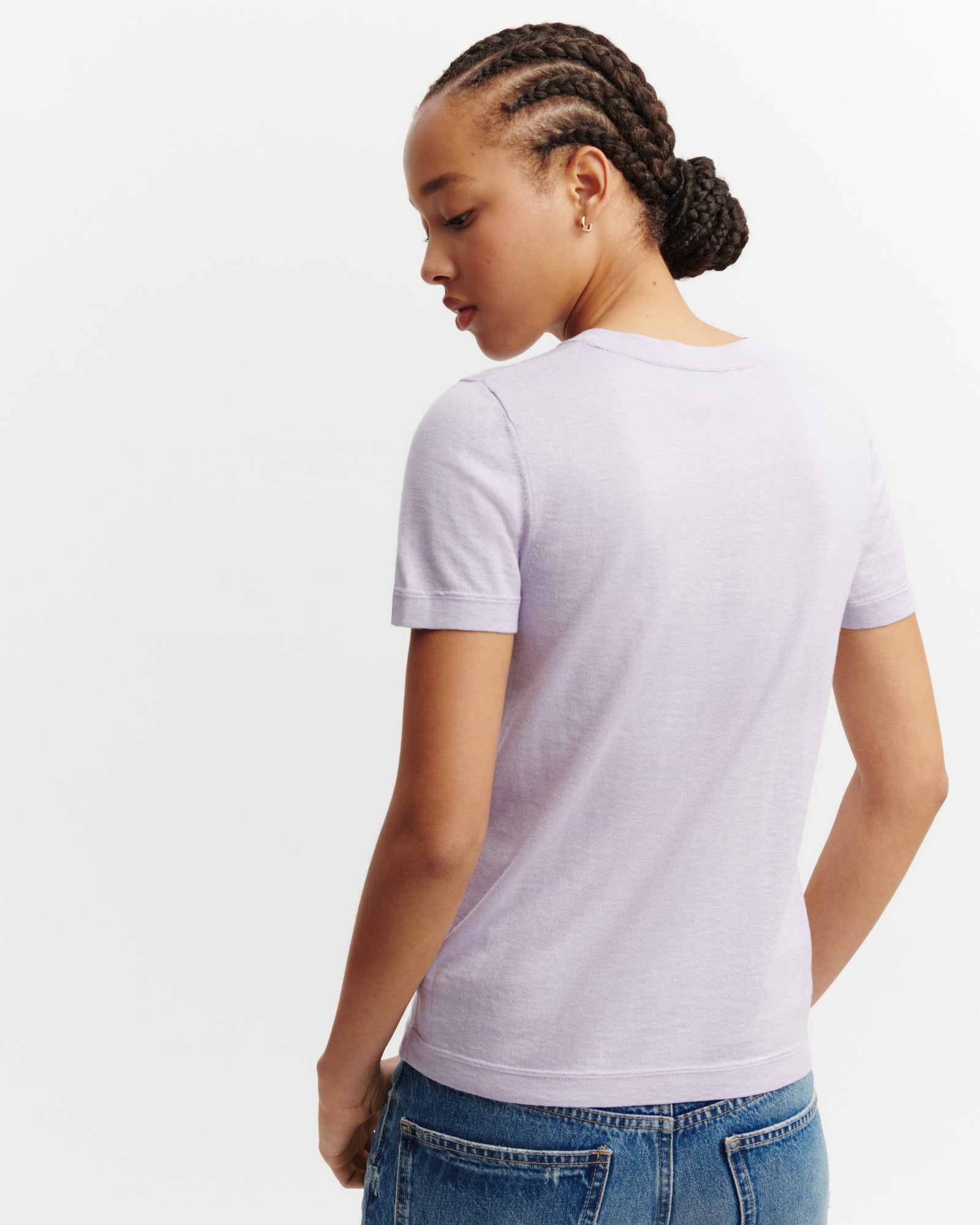 T-shirt ultrafin-JACINTHE-85% pima coton 15% cachemire