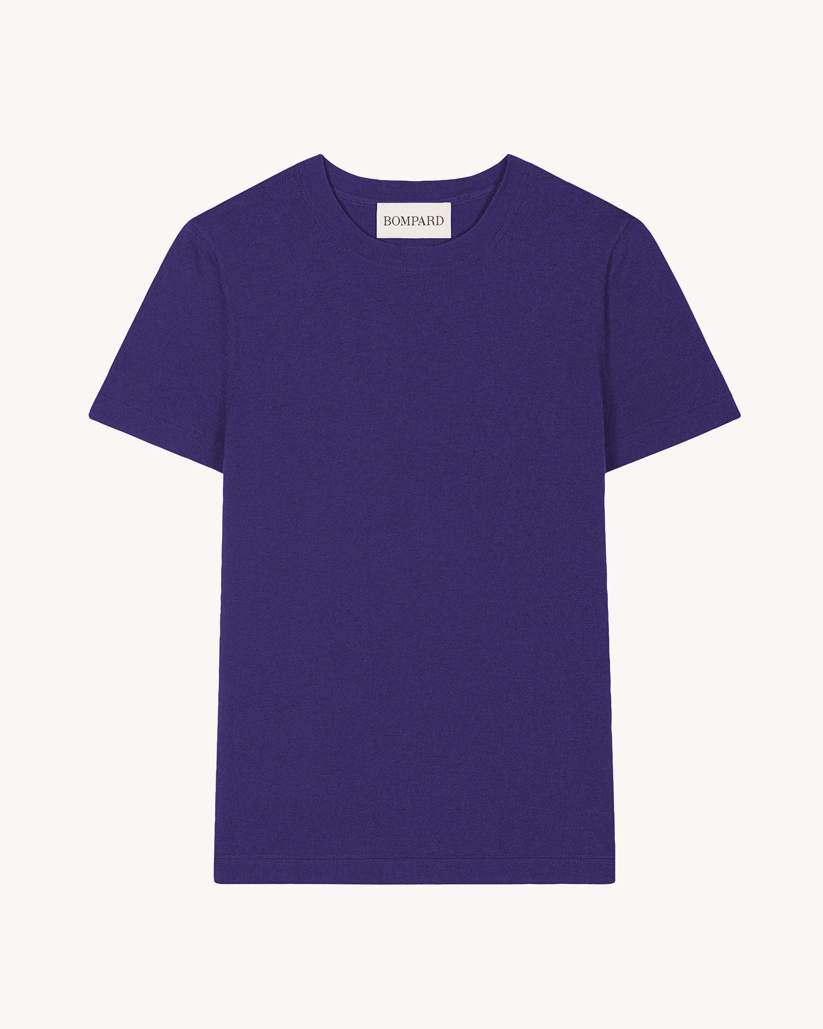 T-shirt ultrafin-ULTRAVIOLET-85% pima coton 15% cachemire