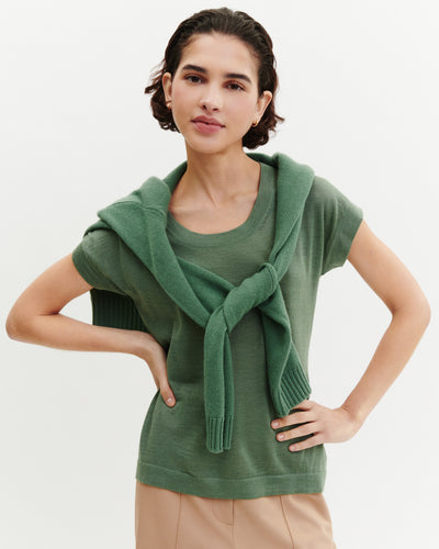 T-shirt col rond-JADE-70% cachemire 30% soie