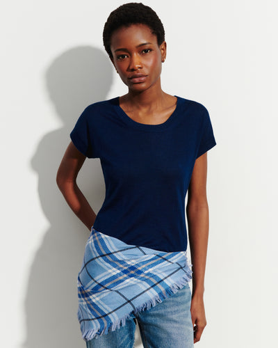 T-shirt col rond-AMIRAL-70% cachemire 30% soie